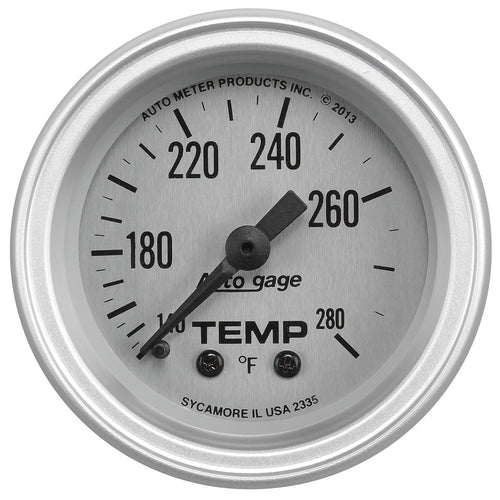 Auto Meter 2-1/16" Silver Temperature Gauge with Panel (2335