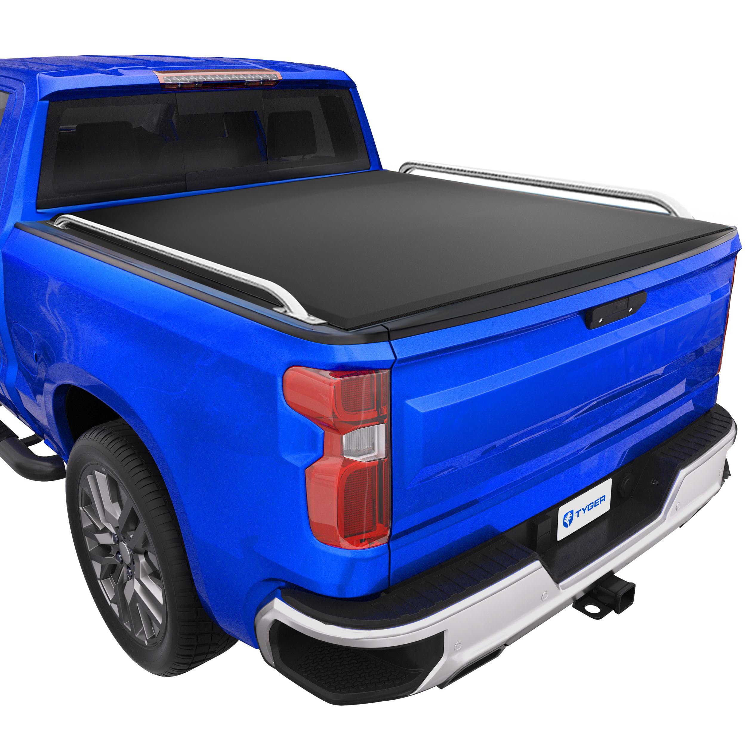 Tyger Auto T2 Soft Roll-up Low Profile Truck Bed Tonneau Cover Compatible with 2014-2018 Chevy Silverado GMC Sierra 1500; 2015-2019 2500 3500HD; 2019 LD/Limited | 6'7" (79") Bed | TG-BC2C6007