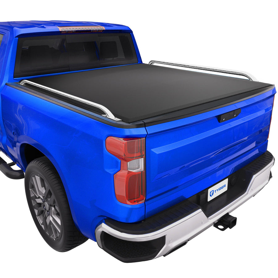 Tyger Auto T2 Soft Roll-up Low Profile Truck Bed Tonneau Cover Compatible with 1988-2006 Chevy Silverado GMC Sierra 1500 2500 3500HD; 2007 Classic | Fleetside 6'6" (78") Bed | TG-BC2C6009