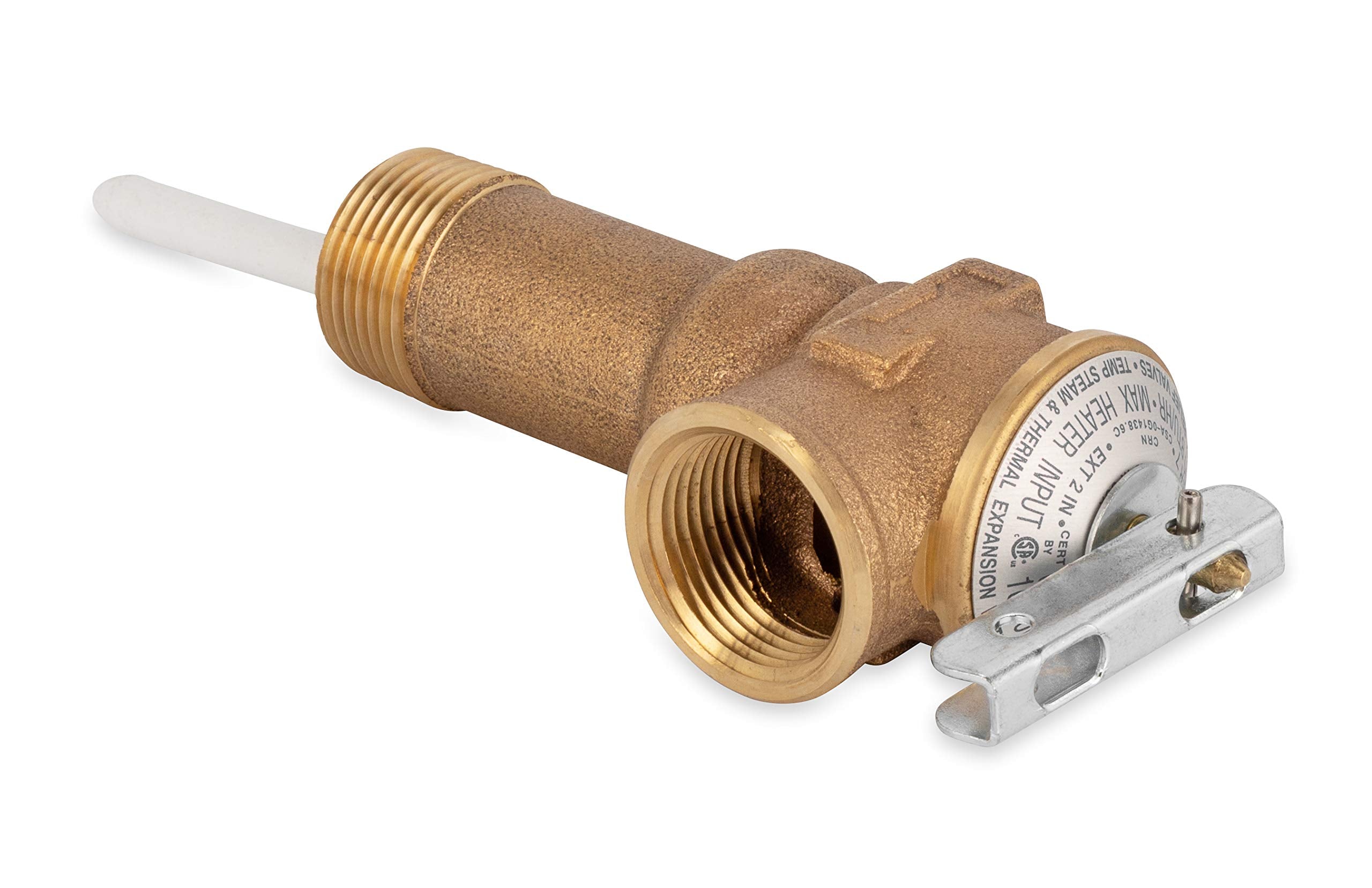 3/4" Camco Temperature and Pressure Relief Valve with 4" Epoxy-Coated Probe - Extended Shank 10493