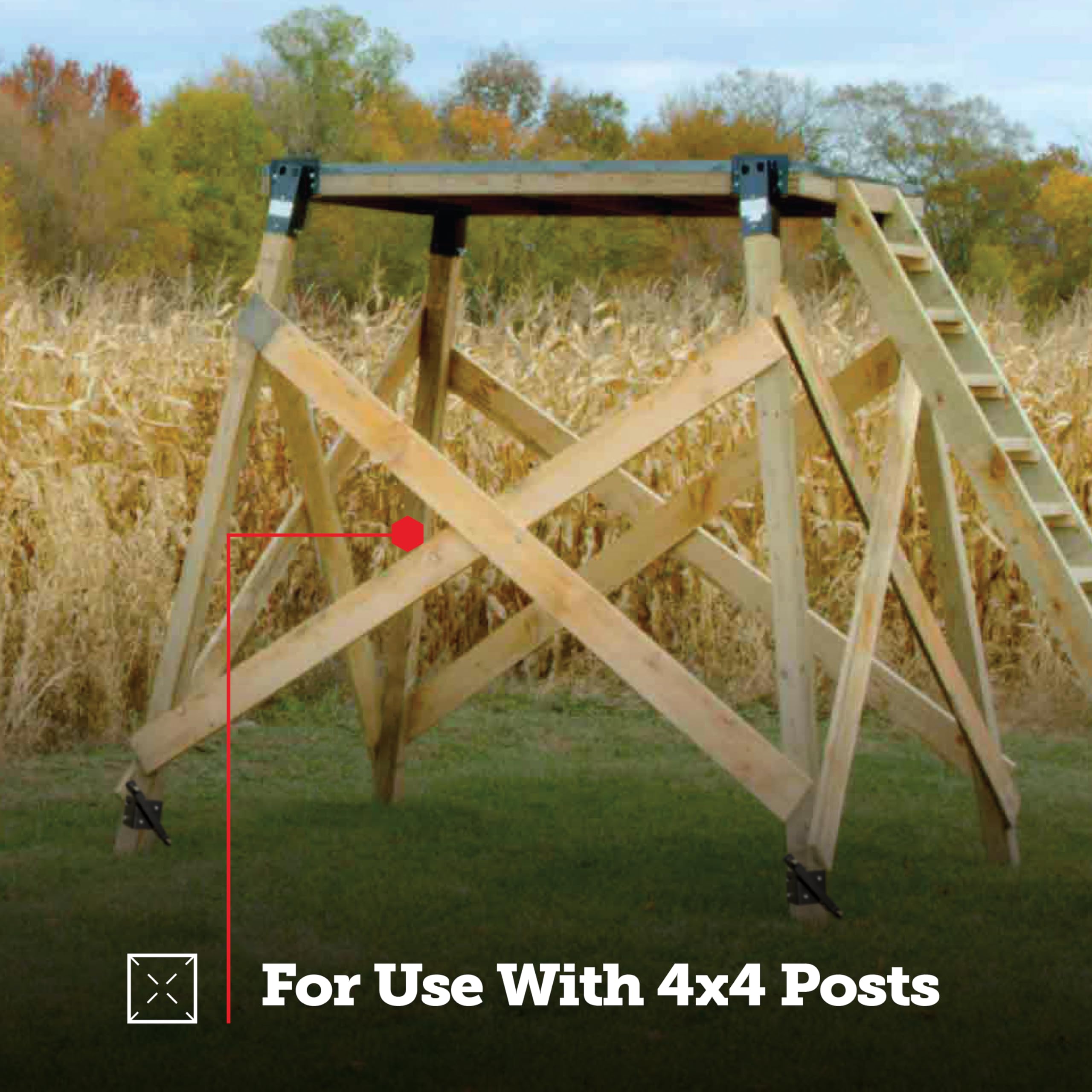 Lock-N-Load Elevators USA-Made Ground Anchoring System, Use with Pre-Built and DIY Hunting Blinds and More, Hunter Accessories