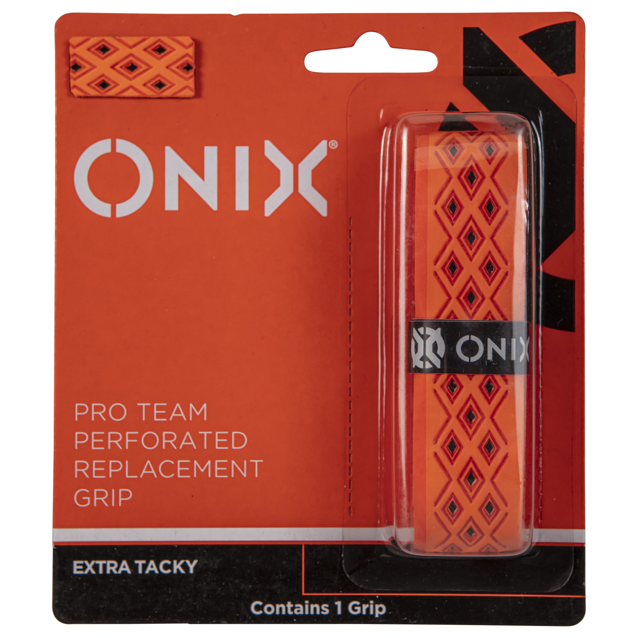 Onix Pro Team Pickleball Perforated Replacement Grip — Black/Orange
