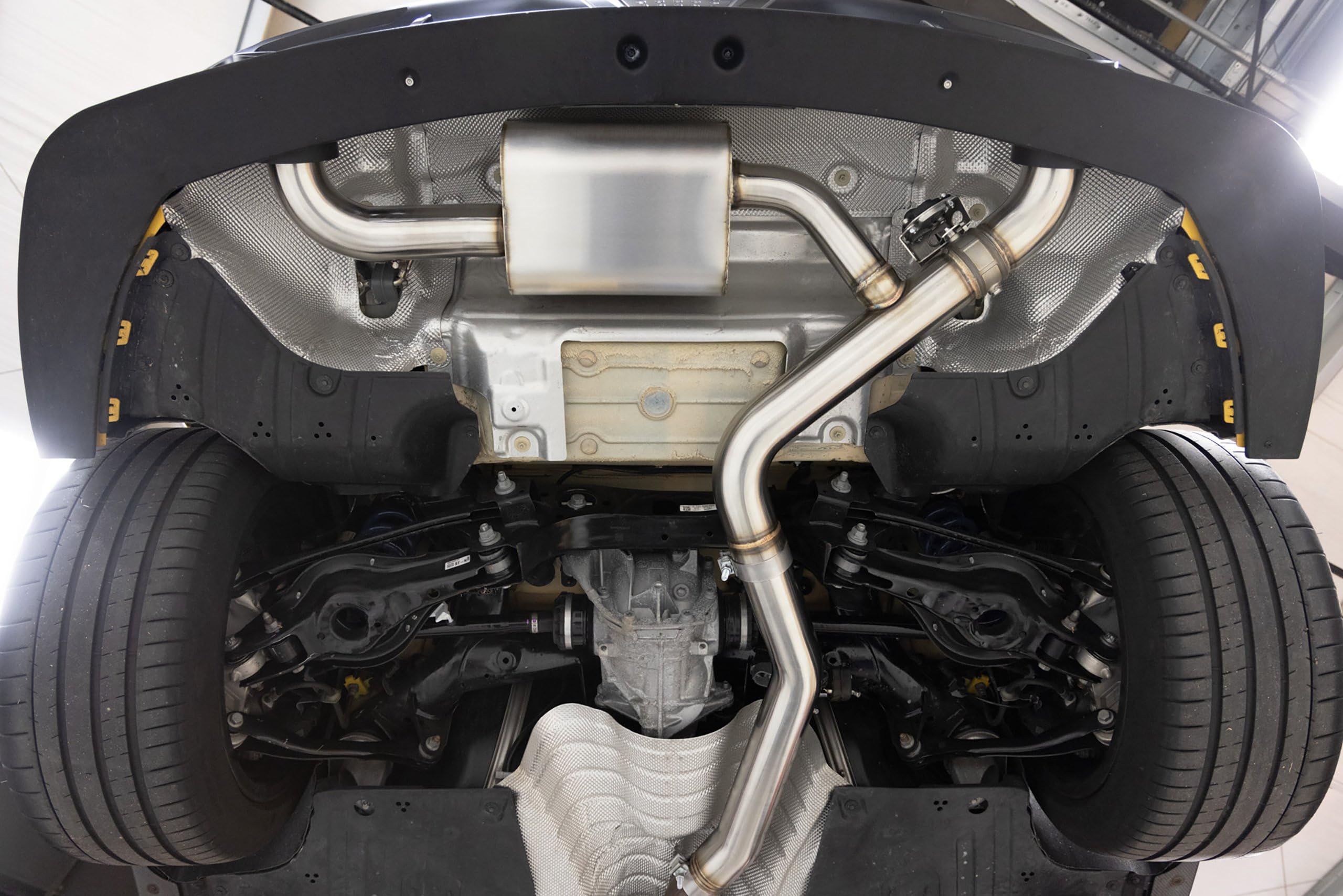 Dinan Cat-Back D660-0096-BLK Exhaust Kit (Valved) - Stainless Steel - Black Tips