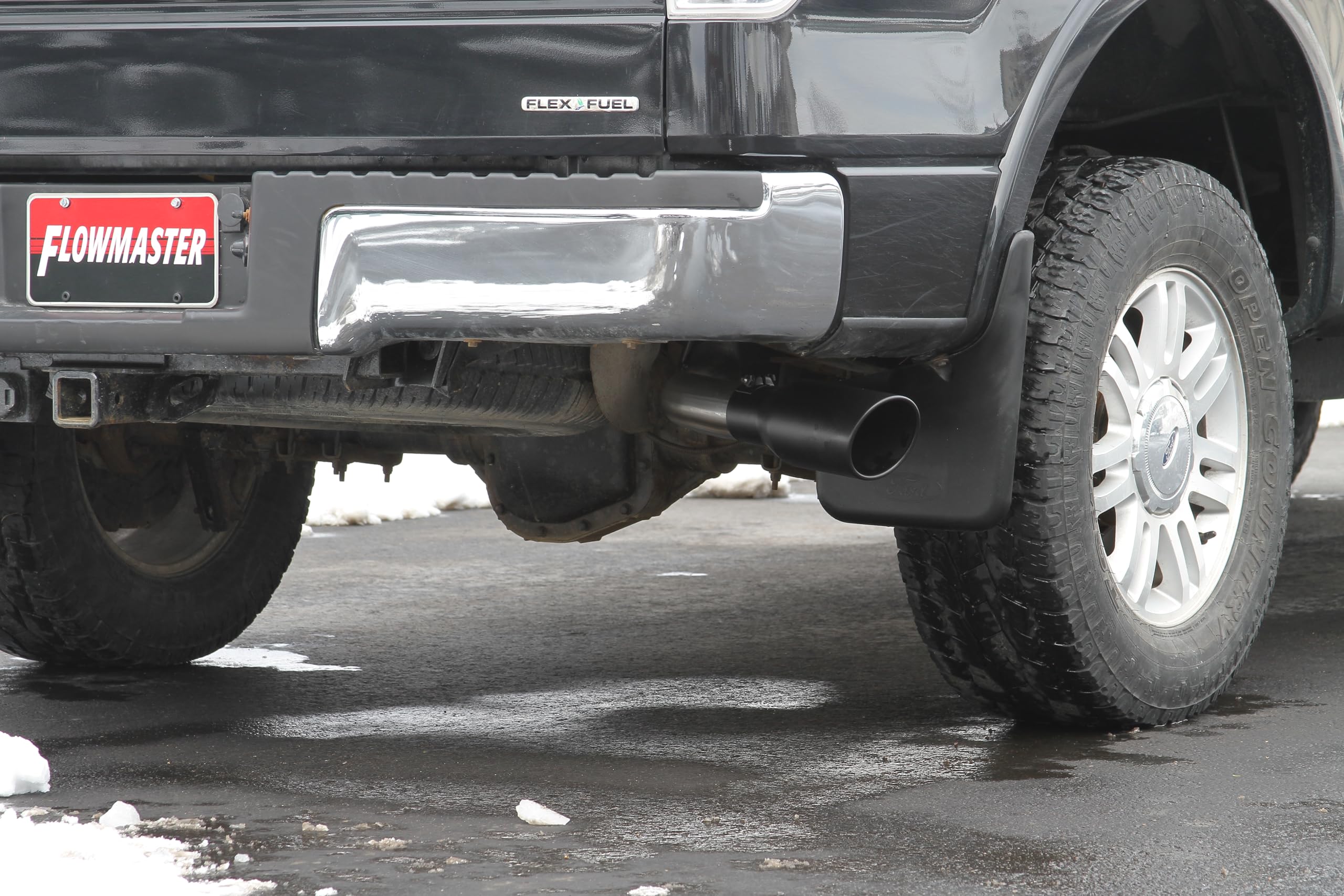 Flowmaster FlowFX 717864 Cat-Back Exhaust Kit 3 Inch 409 Stainless Steel 4.5 Inch Black Ceramic Coated 304 Stainless Steel Tip Compatible with 2009-2014 Ford F-150 3.5L Ecoboost 4.6L 5.0L 5.4L