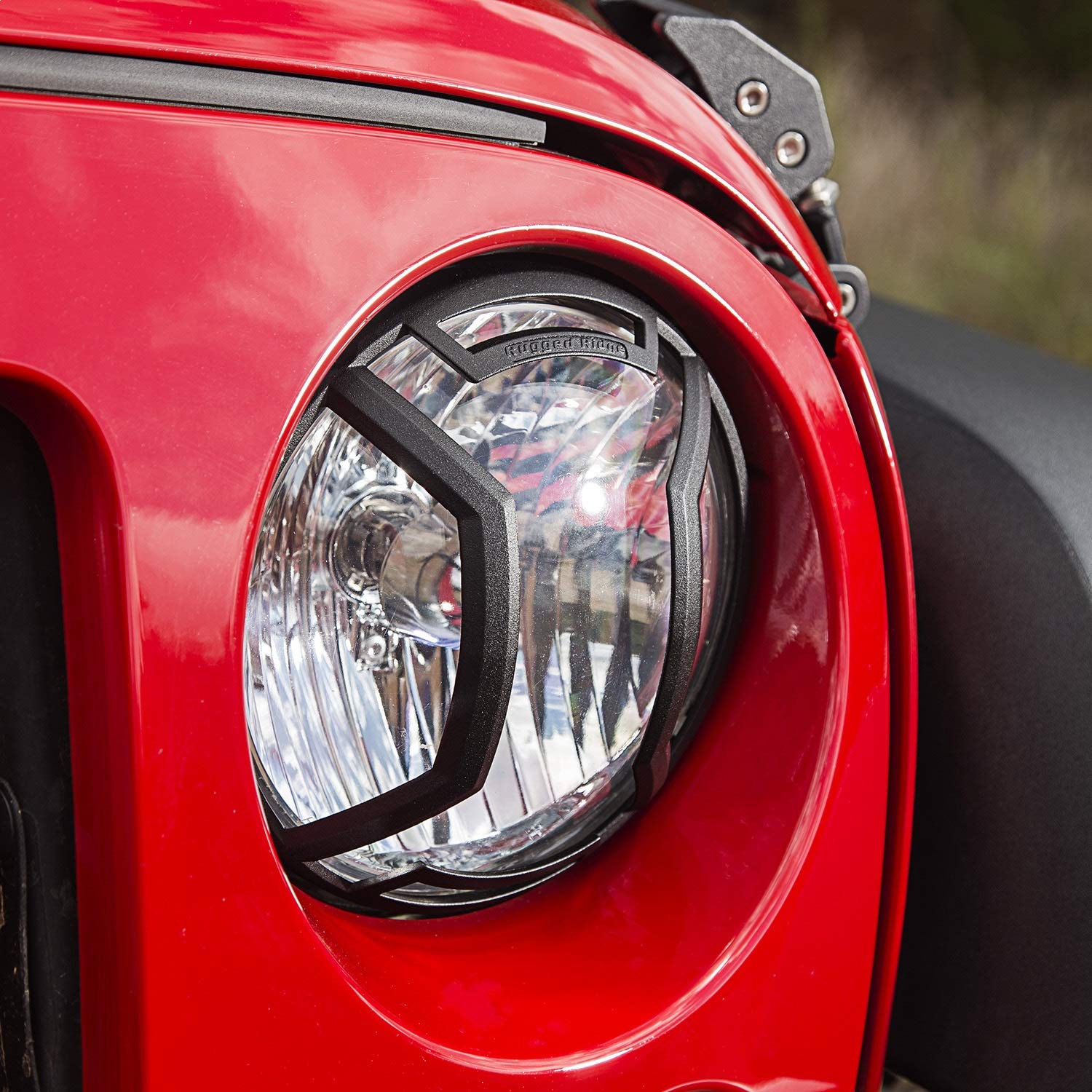 Elite Euro Guard Kit | Rugged Ridge, Headlight, Textured Black | 11230.12 | Fits 2007-2018 Jeep Wrangler JK/JKU