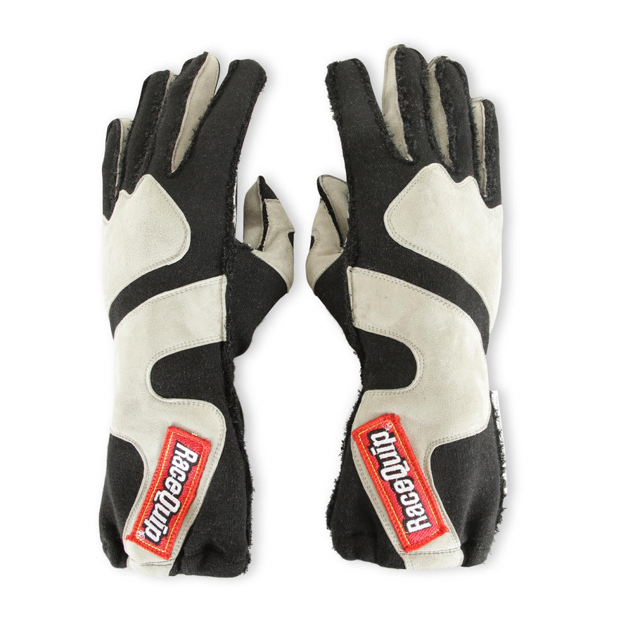 356602RQP RaceQuip® Driving Gloves 356 Series - SFI 3.3/5 - Black/Gray - Small