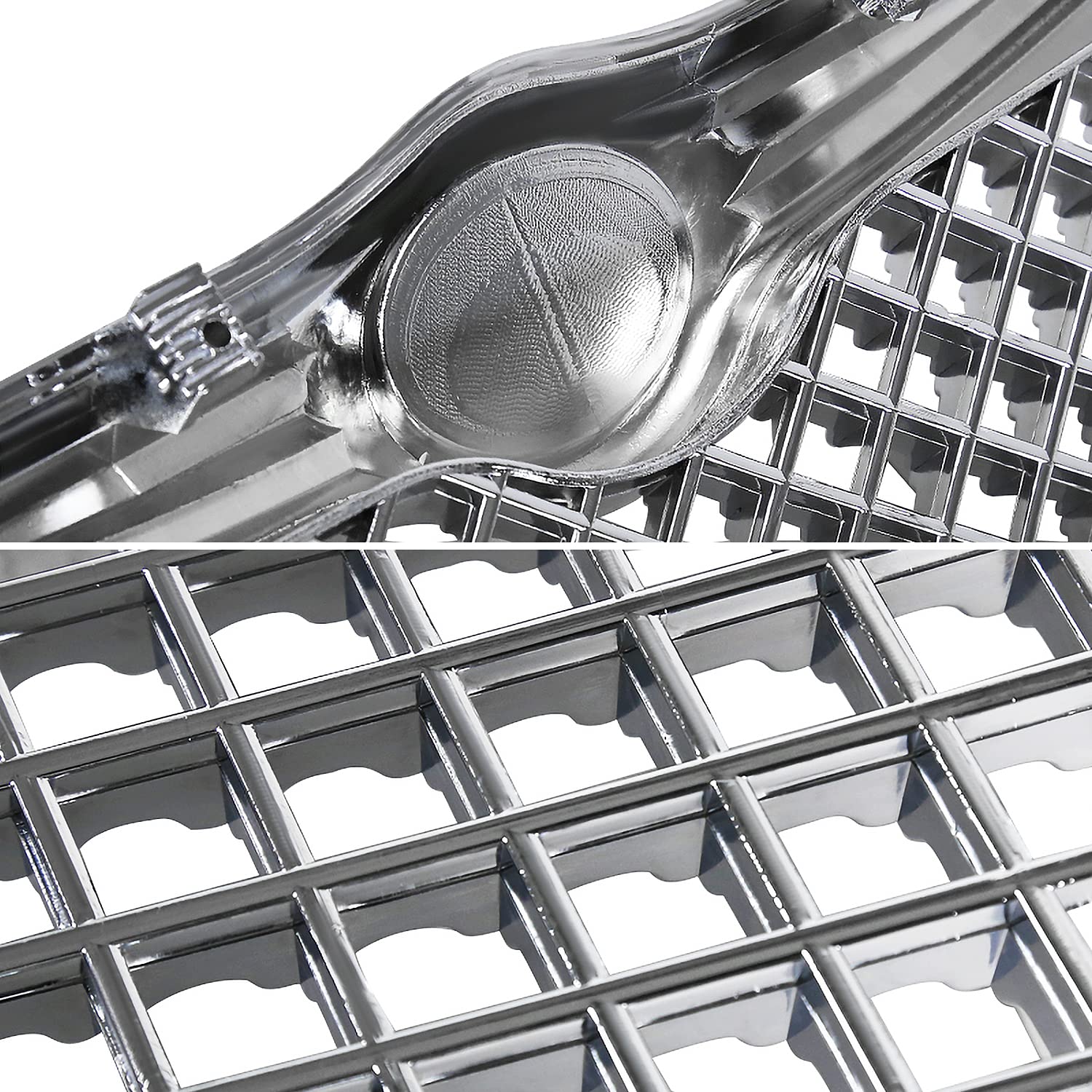 Front Chrome Mesh Grill Grille Spec-D Tuning Compatible with 2005-2010 Chrysler 300 300C
