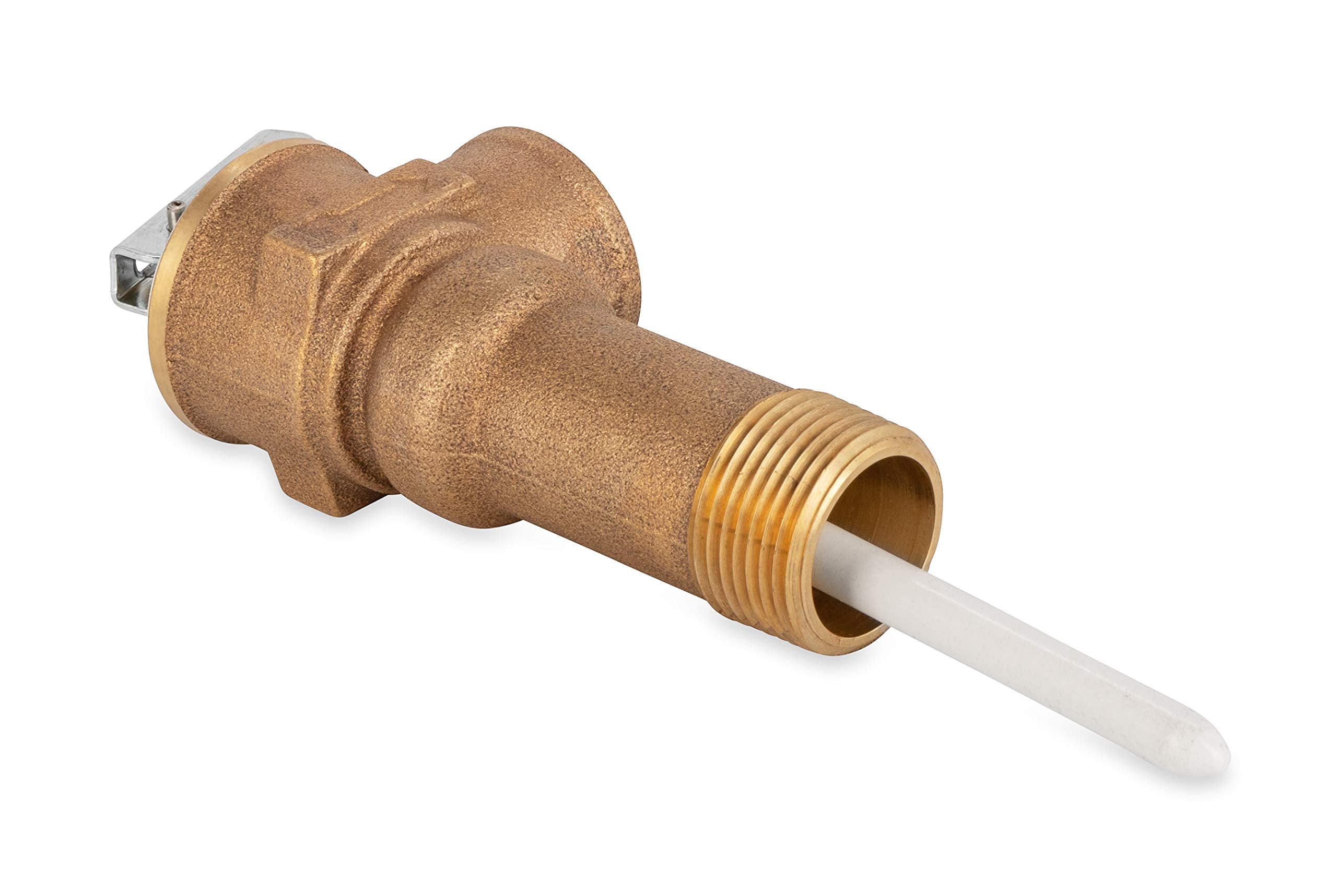 3/4" Camco Temperature and Pressure Relief Valve with 4" Epoxy-Coated Probe - Extended Shank 10493