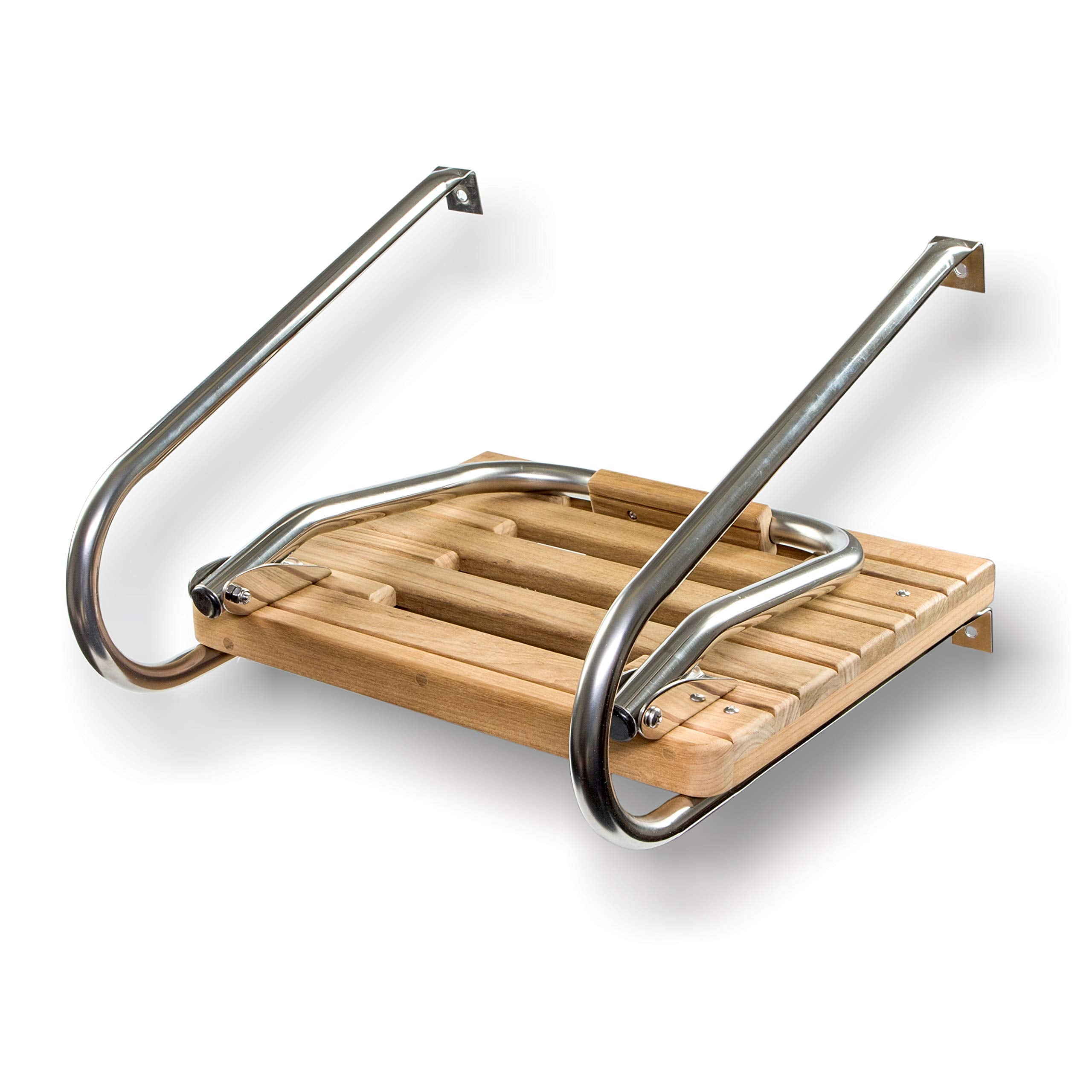 Whitecap 60903 Teak Swim Platform w/Ladder for Boats with Inboard/Outboard Motors Whitecap