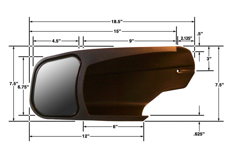 Driver Side CIPA 10951 Custom Towing Mirror Silverado/Sierra
