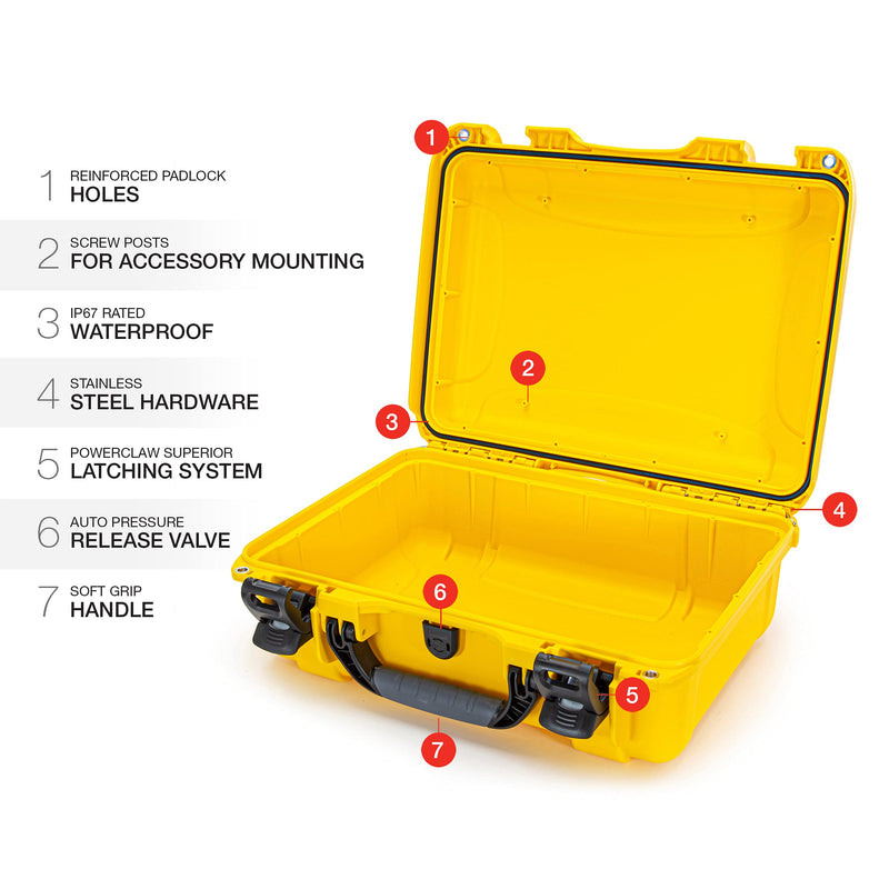 925 Waterproof Hard Case Nanuk 925-0004, Empty, Yellow