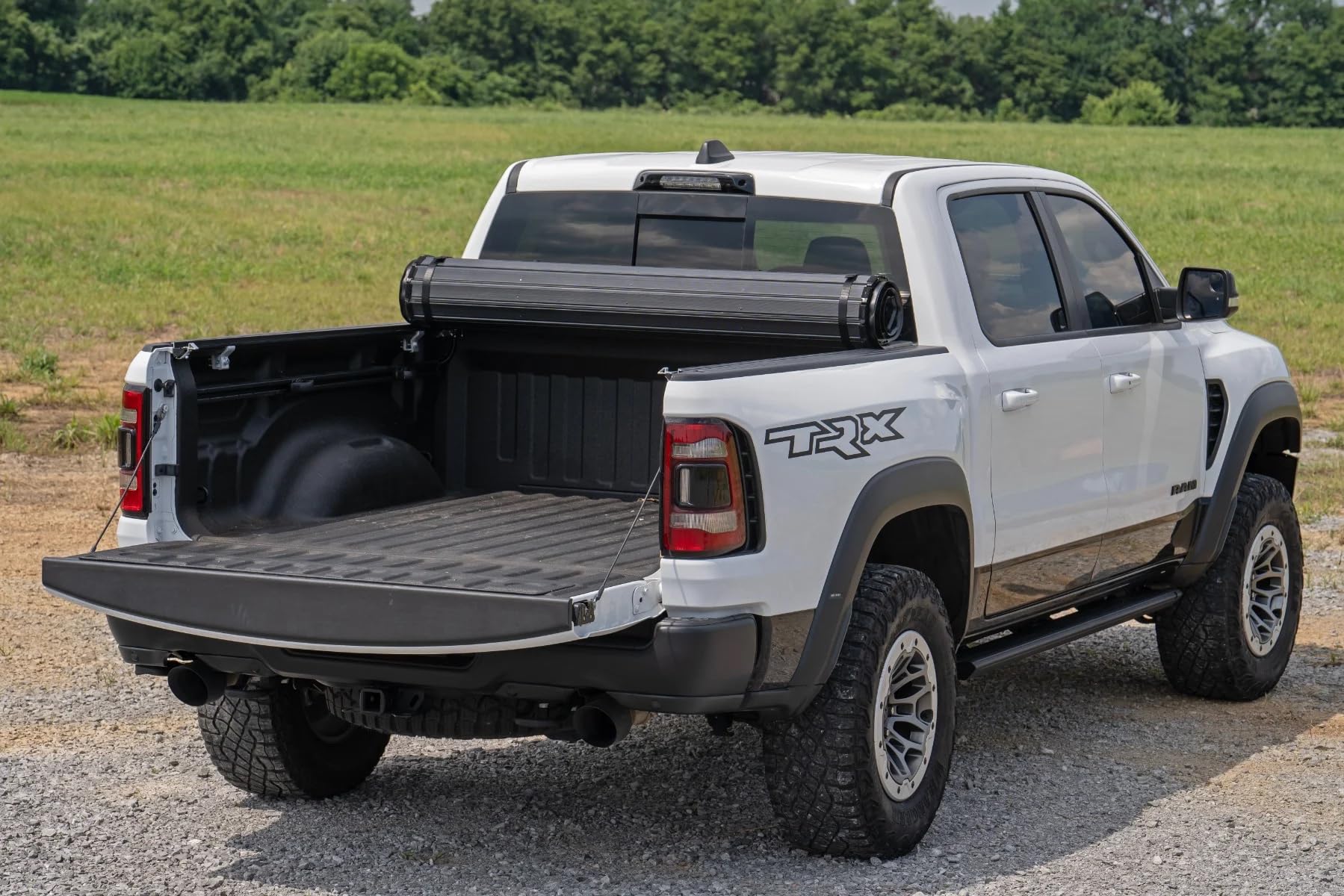 Rough Country Tonneau Cover Hard Roll-Up for Ram 1500 (2019-2026) & TRX (2021-2024) - Aluminum Truck Bed Cover, Fits 5'7 Bed