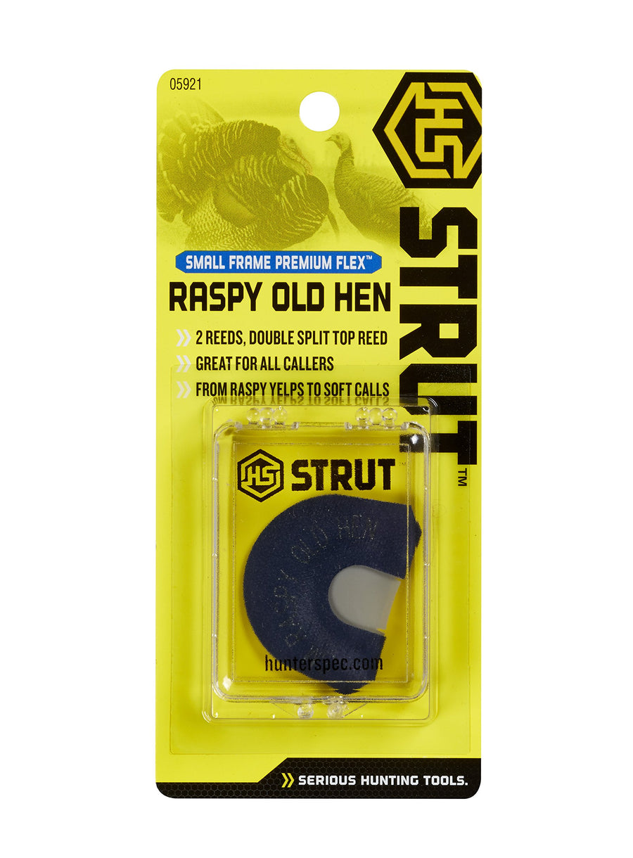 H.S. STRUT Hunters Specialties Youth Raspy Old Hen Diaphragm Turkey Flex, Small, Multi