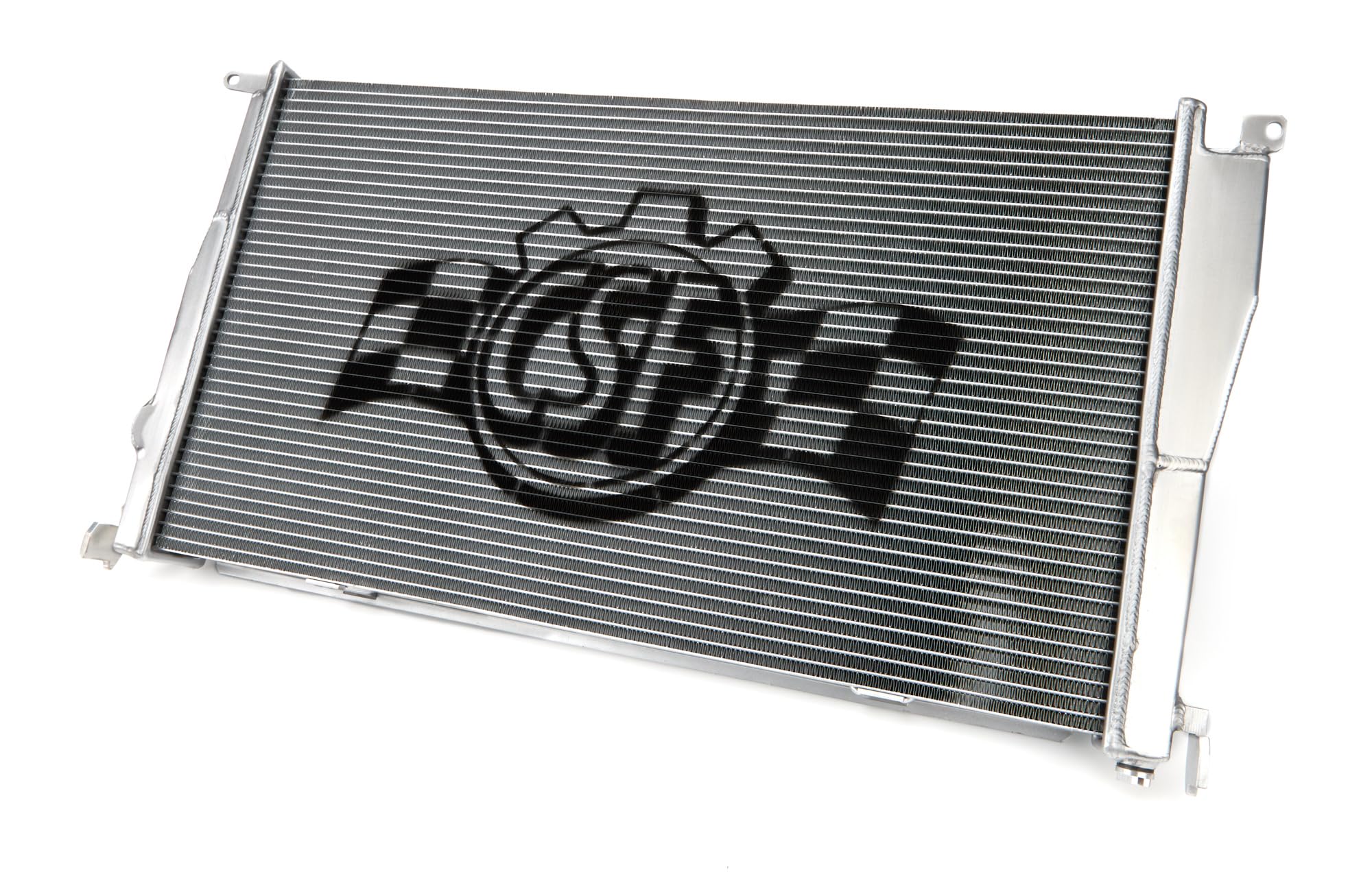 CSF Radiator, 23.625 in W x 2.063 in D, Driver Side Inlet, Single Pass, Passenger Side Outlet, Aluminum, Polished