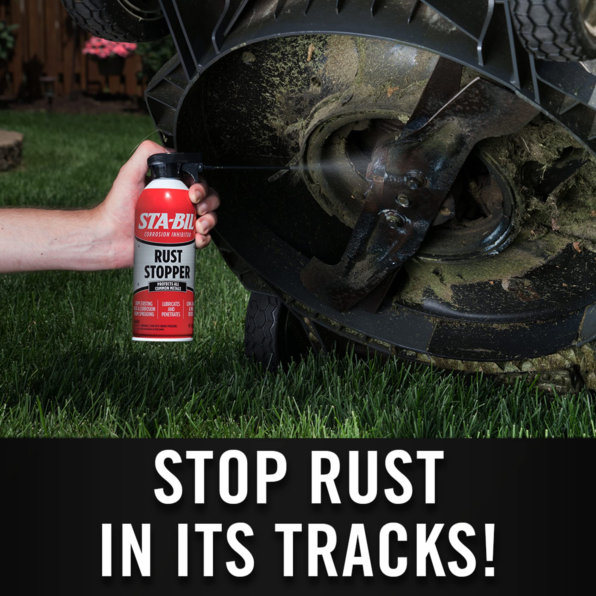 Rust Stopper STA-BIL - Anti-Corrosion Spray and Antirust Lubricant - Prevents Car Rust, Protects Battery Terminals, Stops Existing Rust, Rust Preventative Coating - 13 Oz (22003)