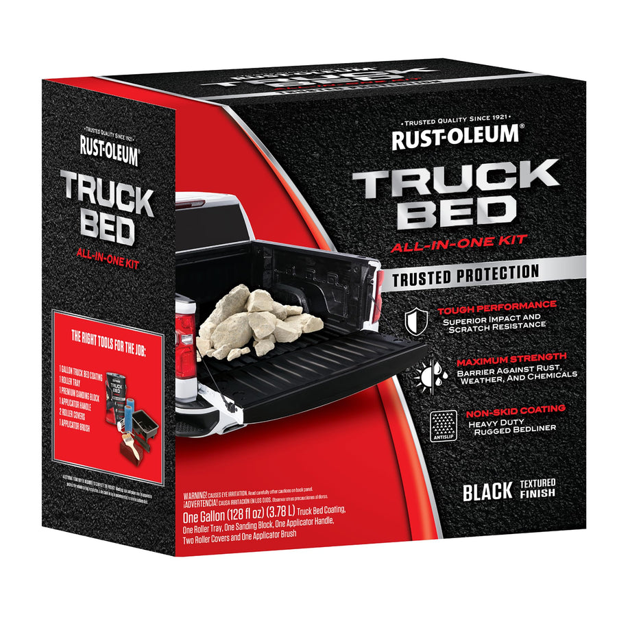 Automotive Rust-Oleum 382628 All-In-One Truck Bed Coating Kit, Gallon, Textured Black