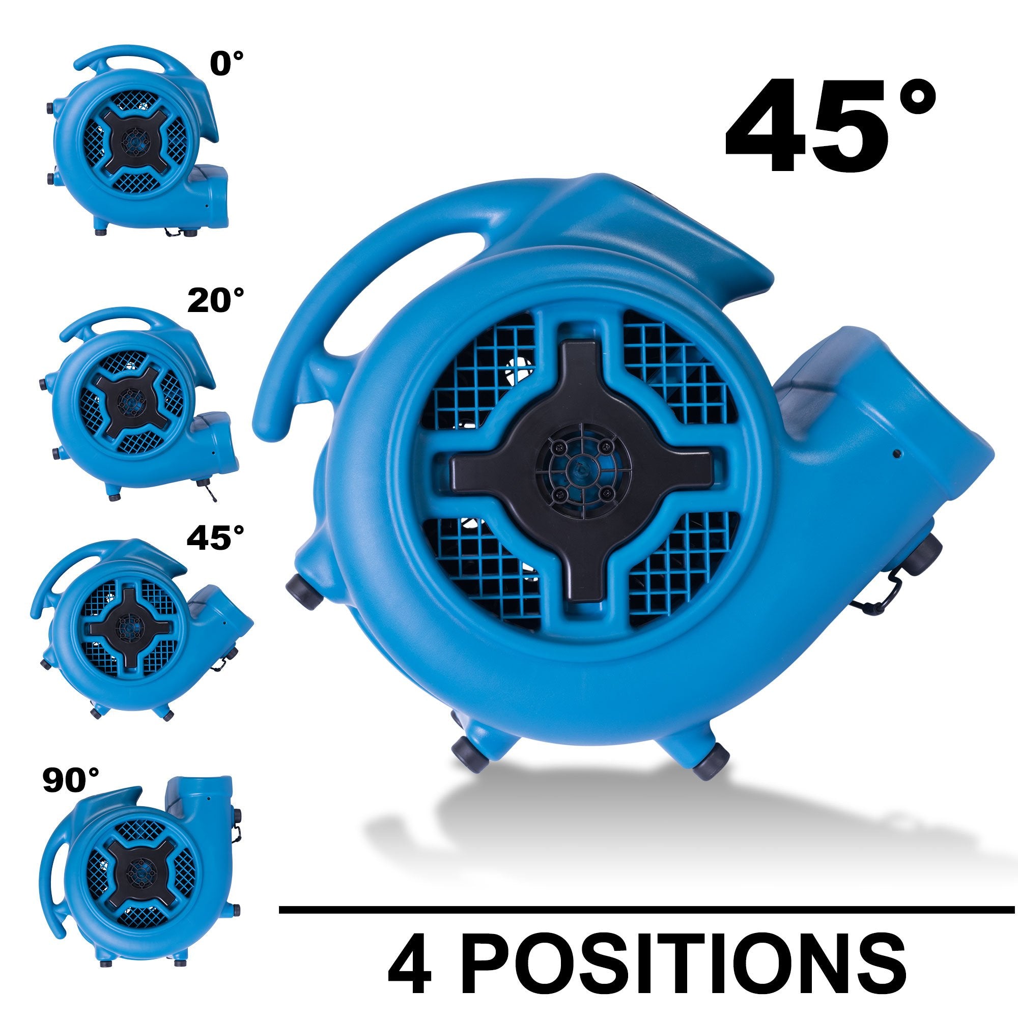 Centrifugal Air Mover XPOWER P-830 Pro 1 HP 3600 CFM, Carpet Dryer, Floor Fan, Blower, for Water Damage Restoration, Janitorial, Plumbing, Home Use…
