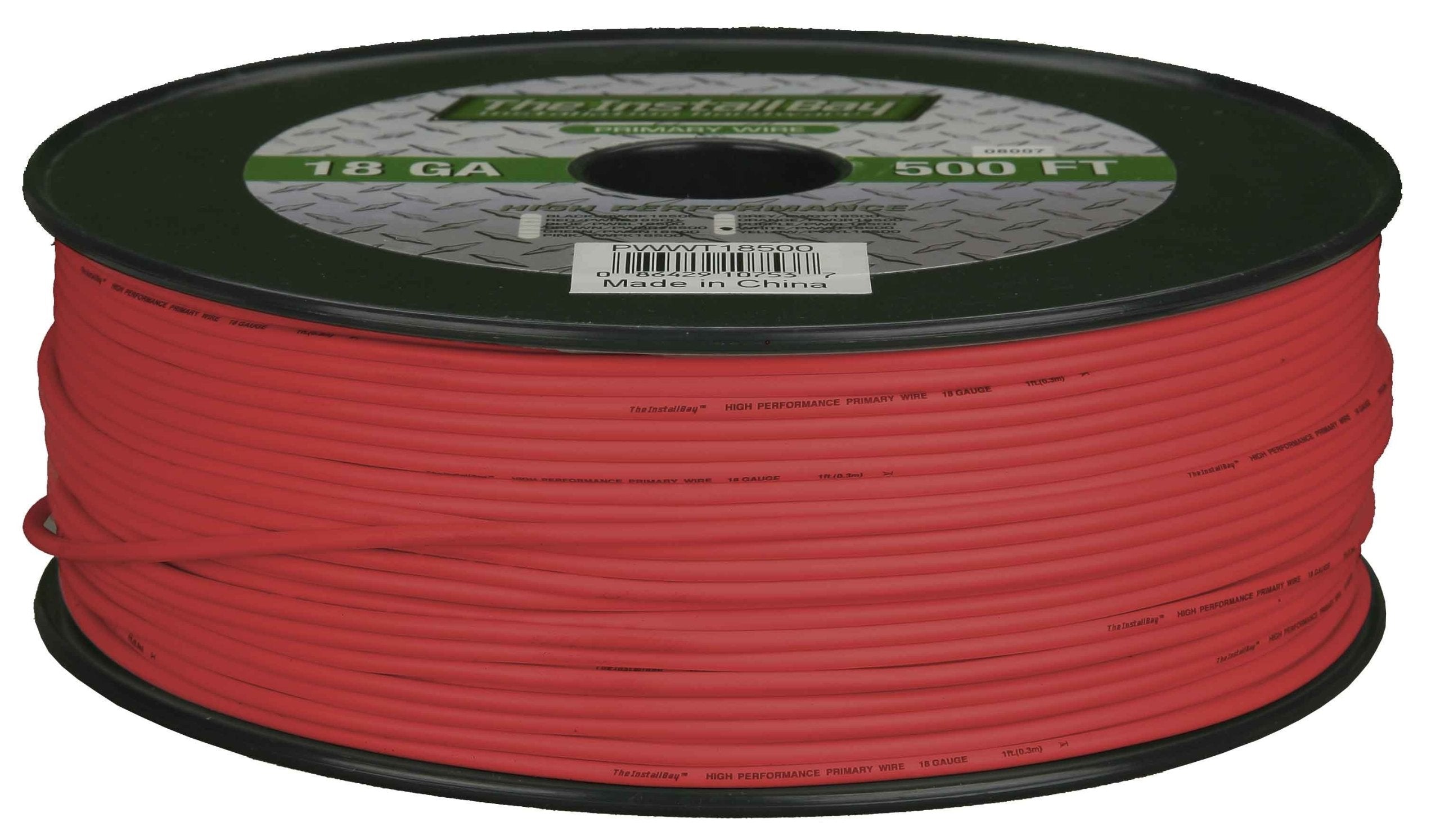 PWRD16500 Install Bay Primary Wire 16 Gauge - Red (500 Feet)