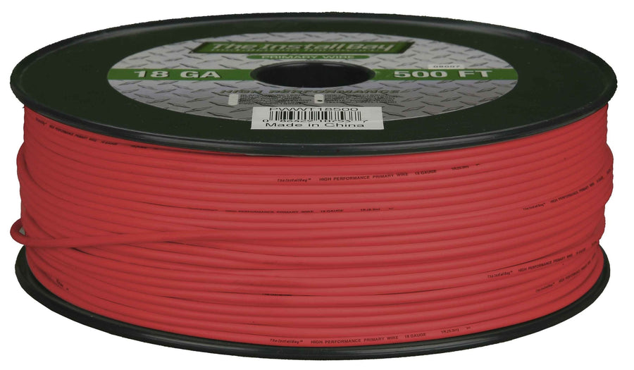 PWRD16500 Install Bay Primary Wire 16 Gauge - Red (500 Feet)