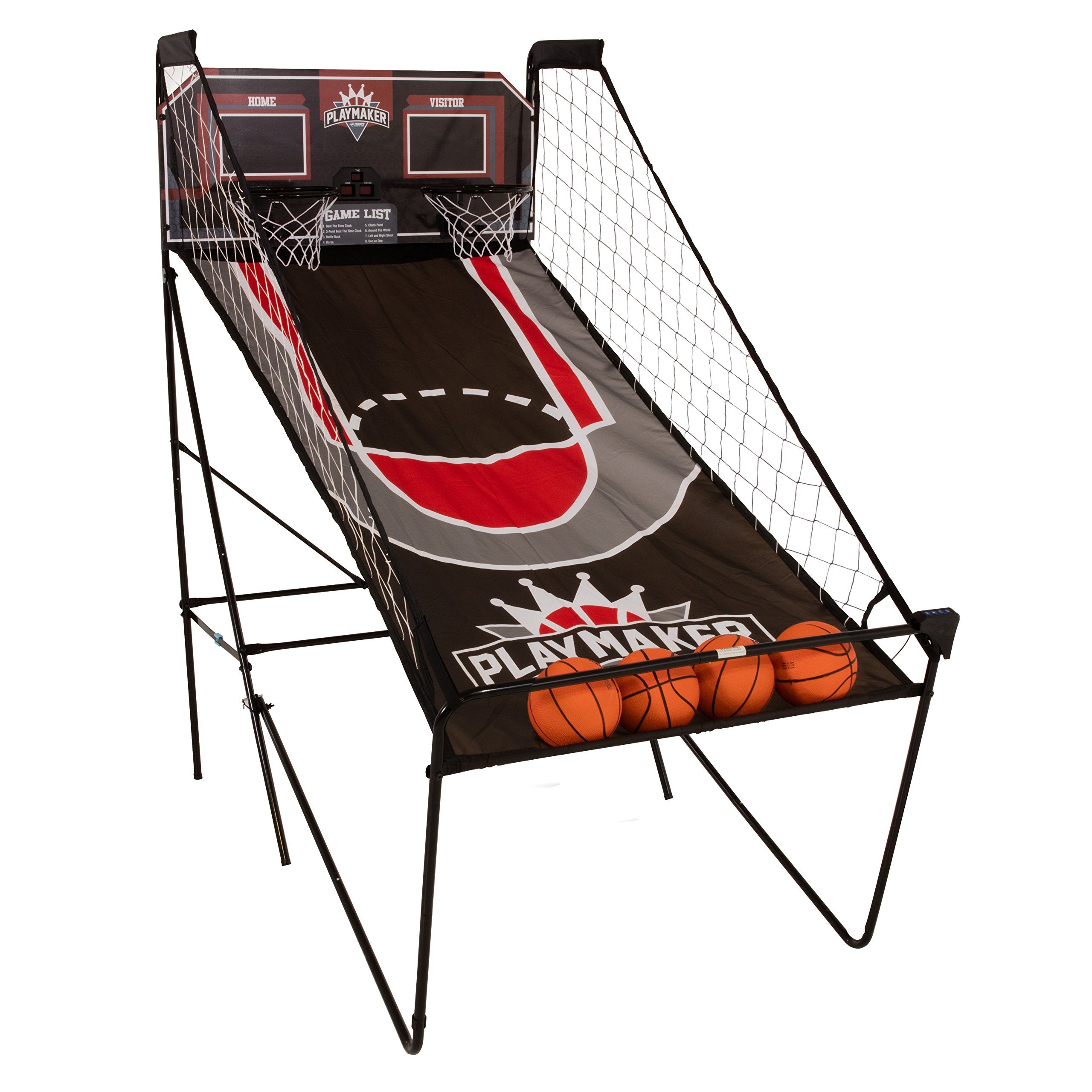 Play Maker TRIUMPH SPORTS USA Double Shootout Basketball Game Includes 4 Game-Ready Basketballs and Air Pump and Needle