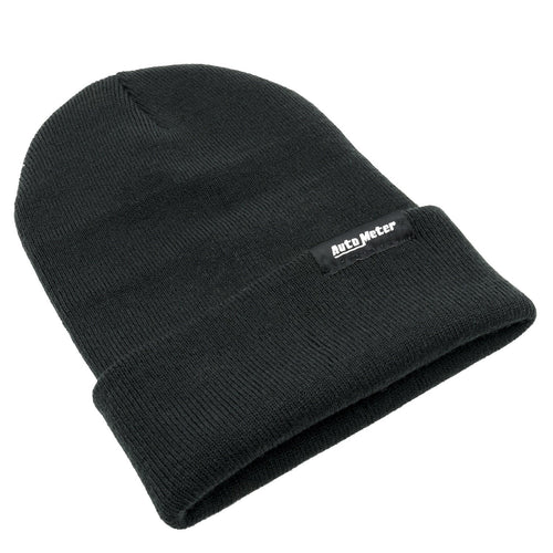 Knit AutoMeter 0443 Hat, Black, Fold Cuff