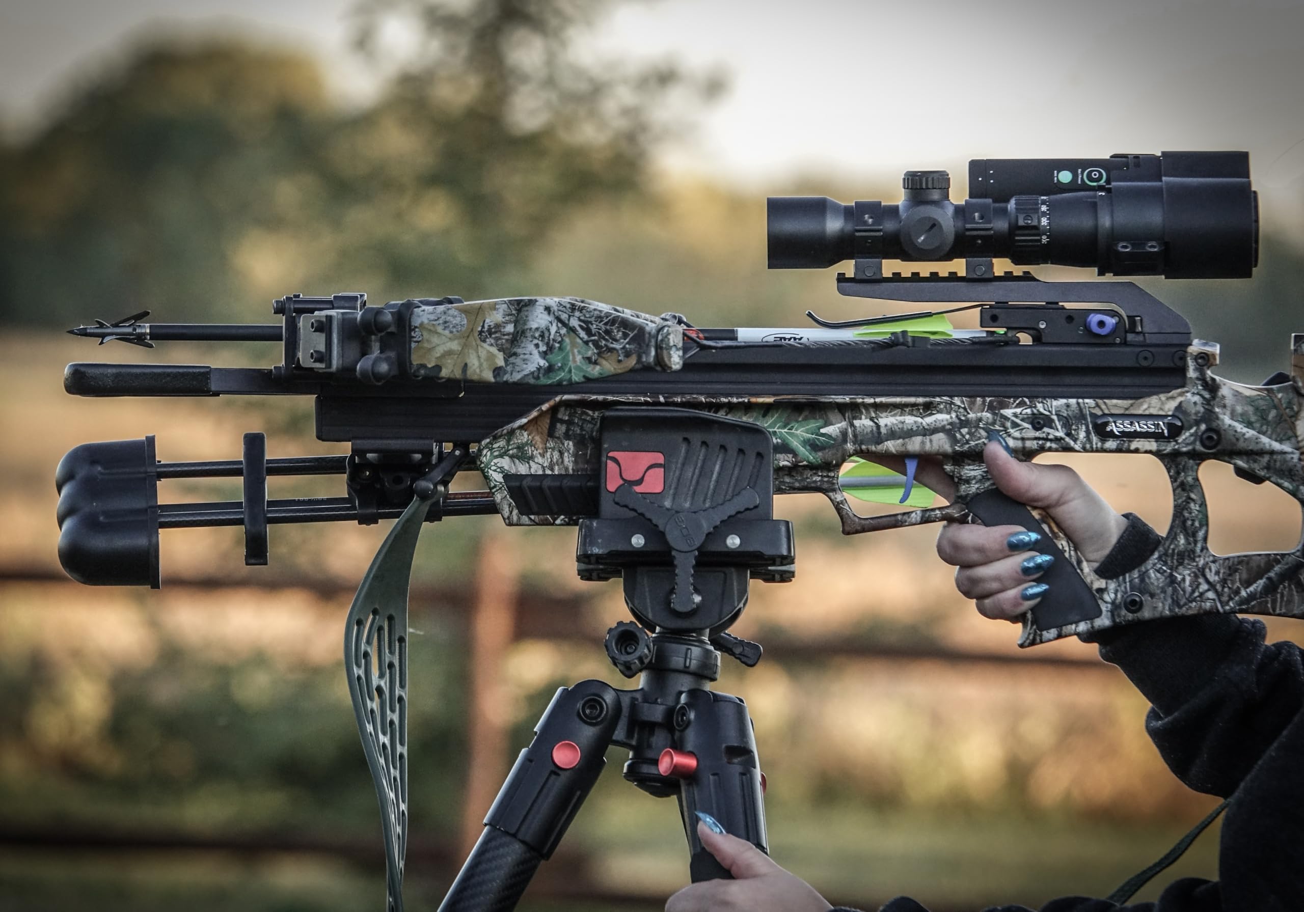 DeathGrip BOG Carbon Fiber Tripod with Durable Frame, Lightweight, Stable Design, Bubble Level, Adjustable Legs, Shooting Rest, and Hands-Free Operation for Hunting, Shooting, and Outdoors
