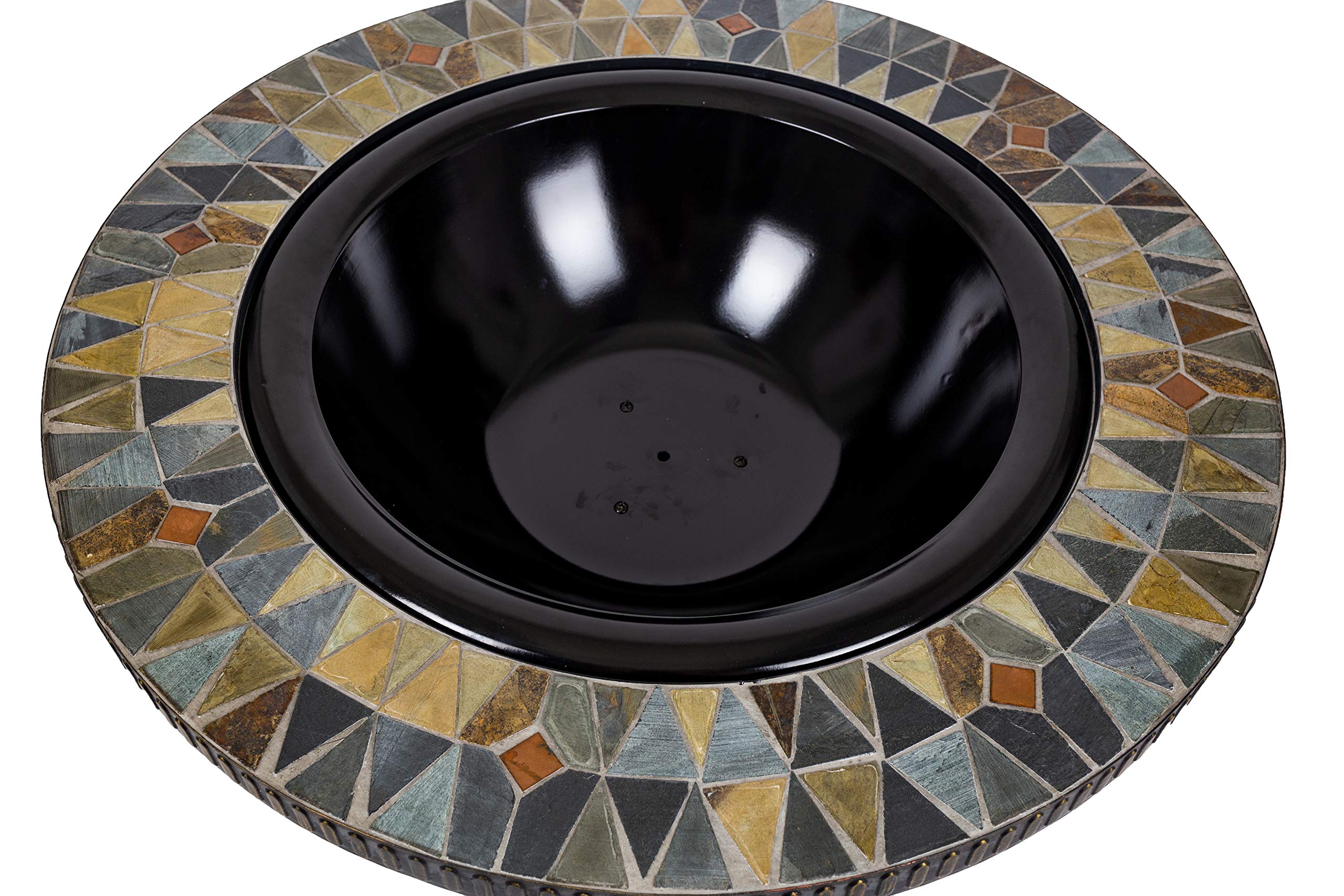 GHP Group Pleasant Hearth OFW088RC fire Pit, Rubbed Gold