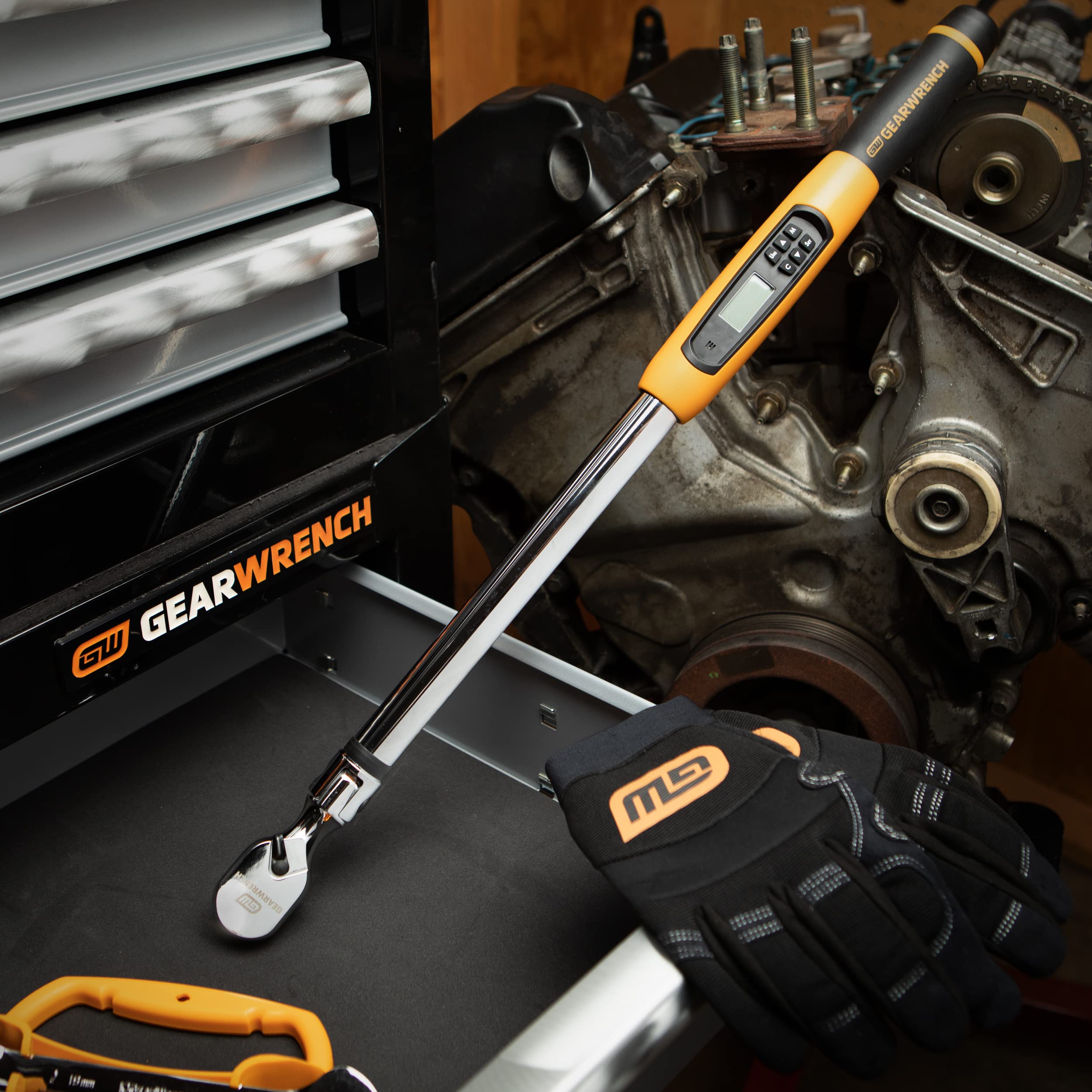 Flex Head GEARWRENCH 1/2" Electronic Torque Wrench with Angle 25-250 ft/lbs. - 85079