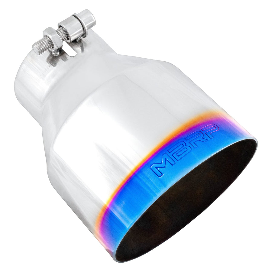 Burnt End MBRP T304 Stainless Steel Angle Cut Exhaust Tip - 3in. ID / 5in. OD / 6.5in. Length
