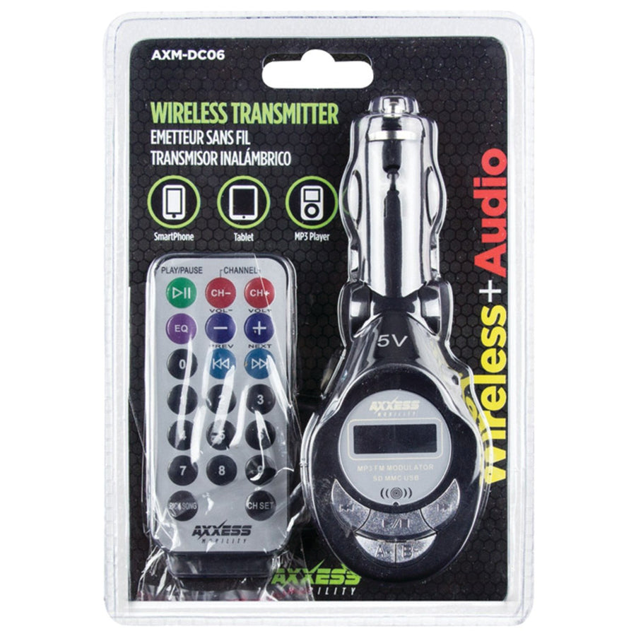 Wireless FM Modulator Axxess AXM-DC06 with SD (TM) Card Slot