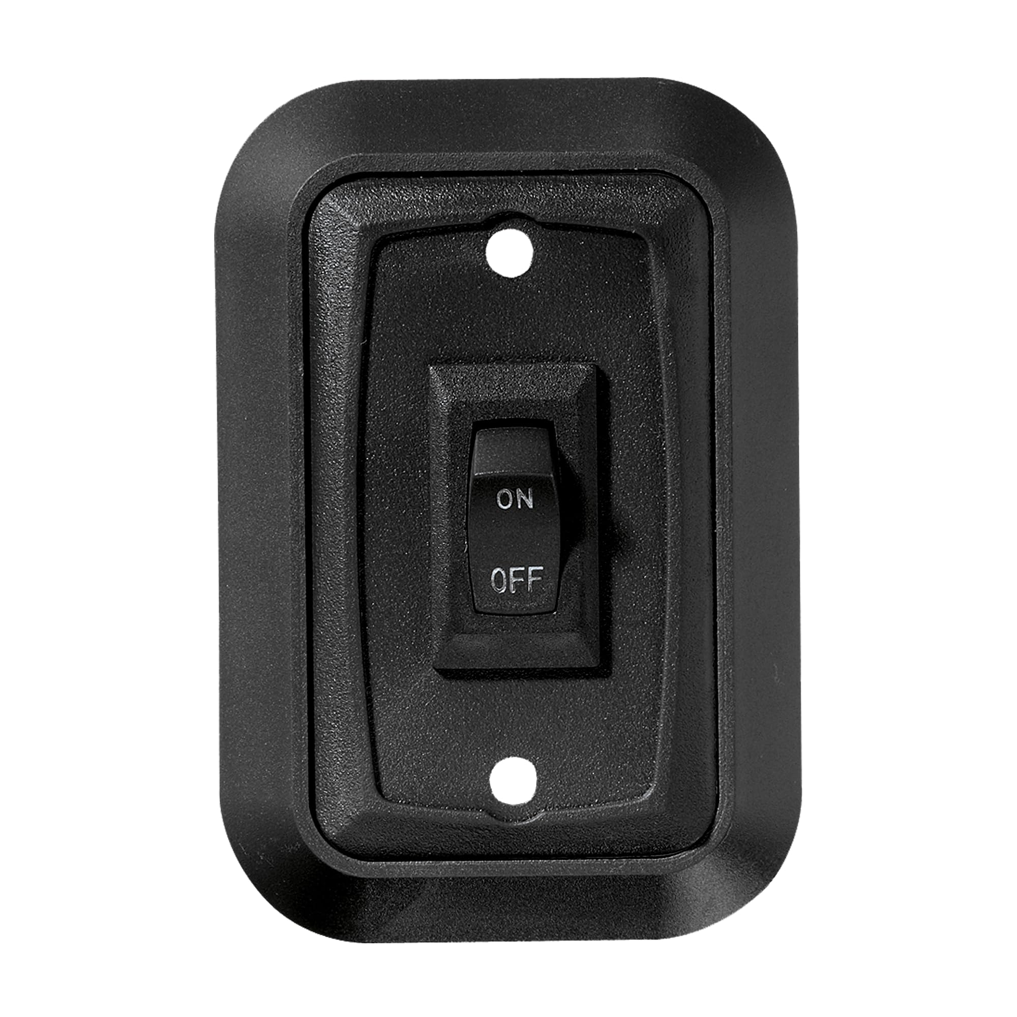 Wall Plate Switch RV Designer S652, Single, Black, 3.53" x 2.39", On/Off - SPST