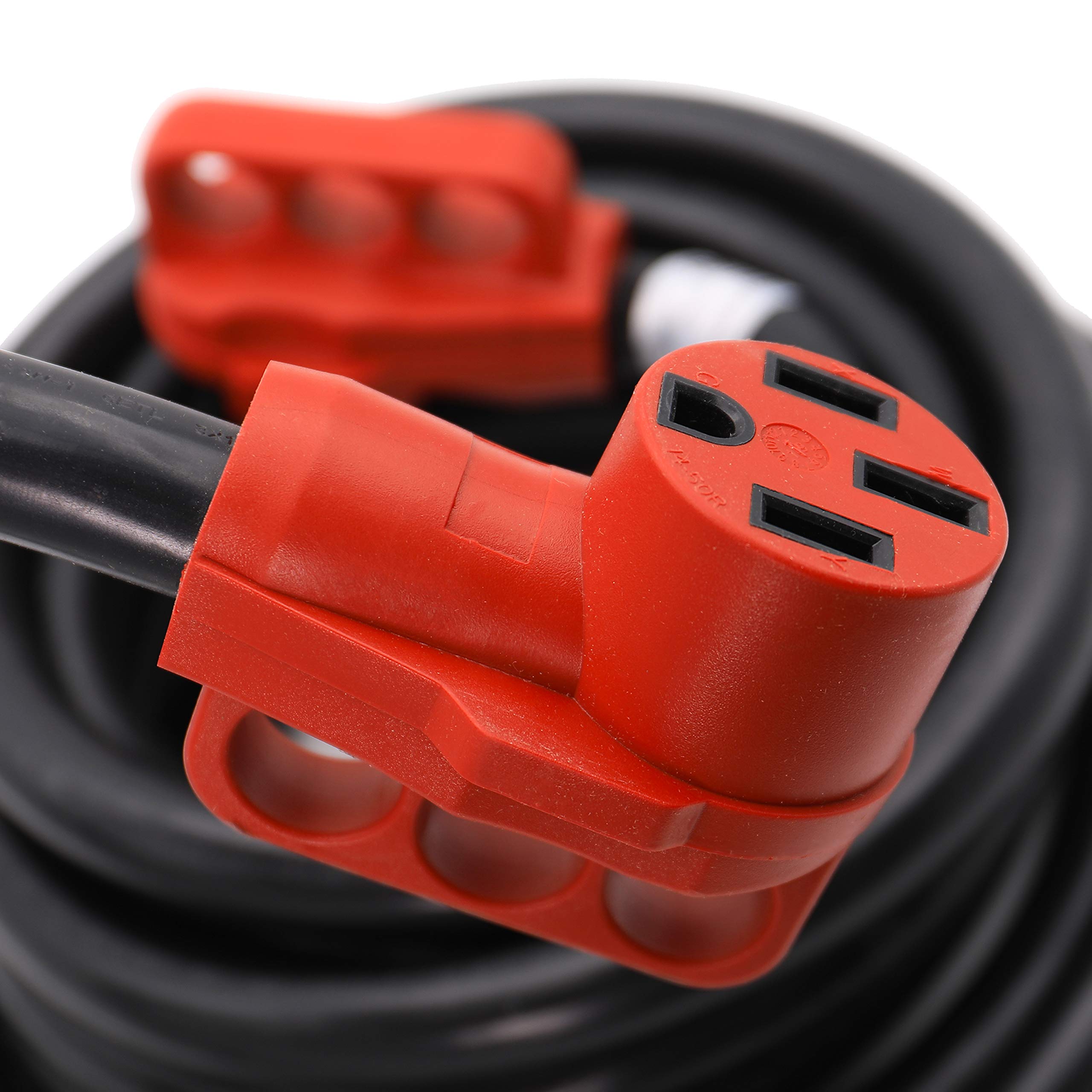 Mighty Cord Valterra A10-5025ED RV 50-Amp Detachable Power Cord, 25 ft., Red