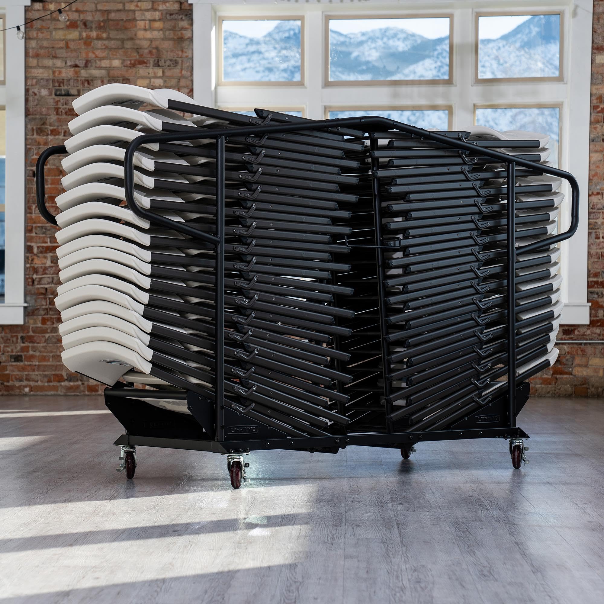 Black Lifetime Chair Cart, Steel