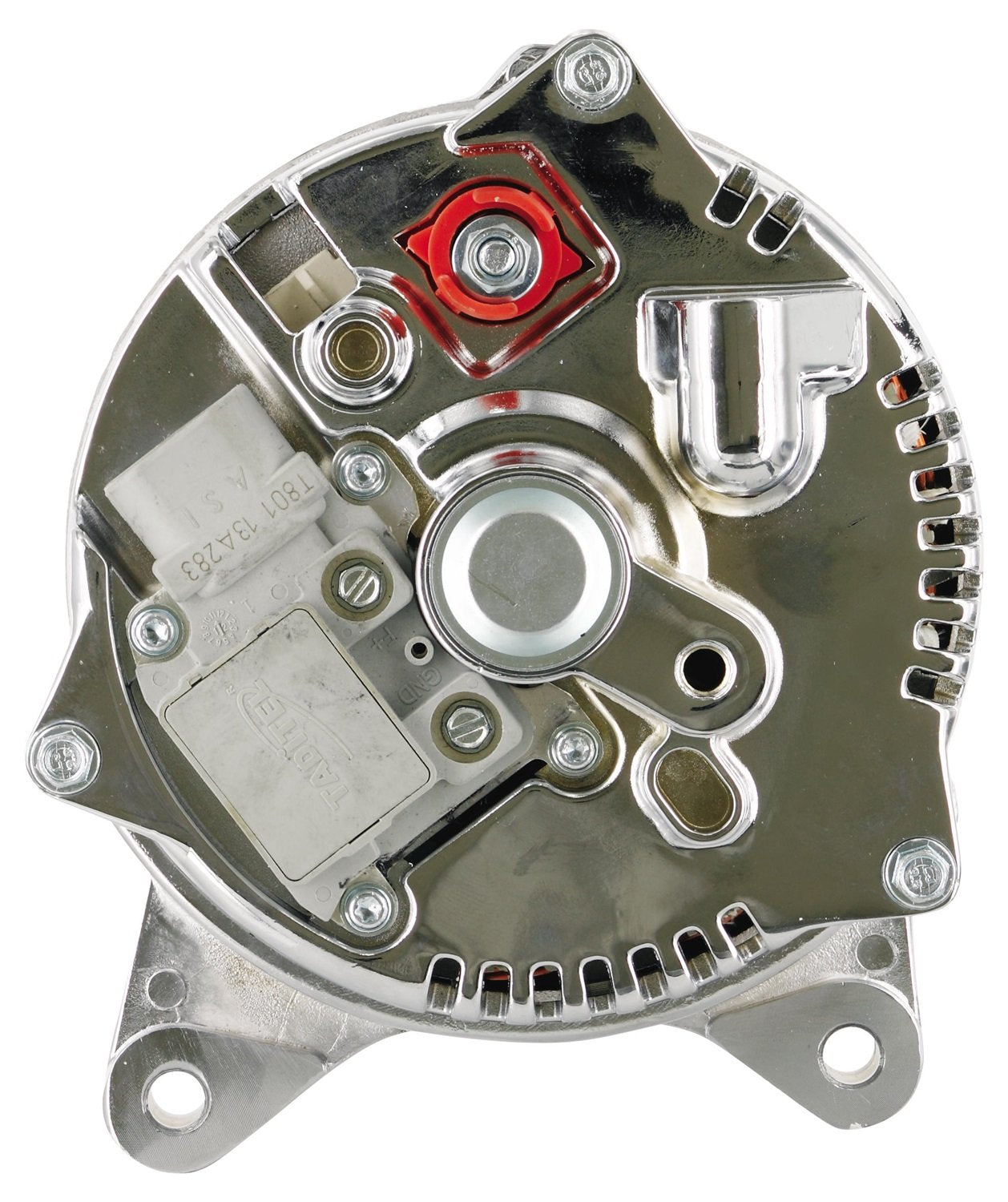 Alt Ford Powermaster 3G Chrome 200A 6 grv Pulley Large Frame V MTG OE Only VR
