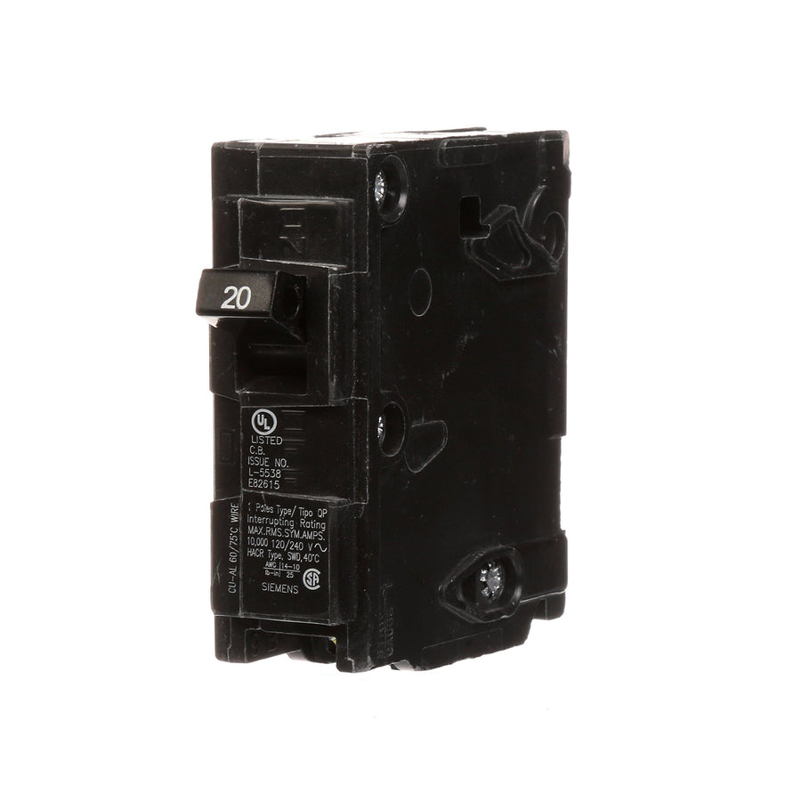 20-Amp Siemens Q120 Single Pole Type QP Circuit Breaker
