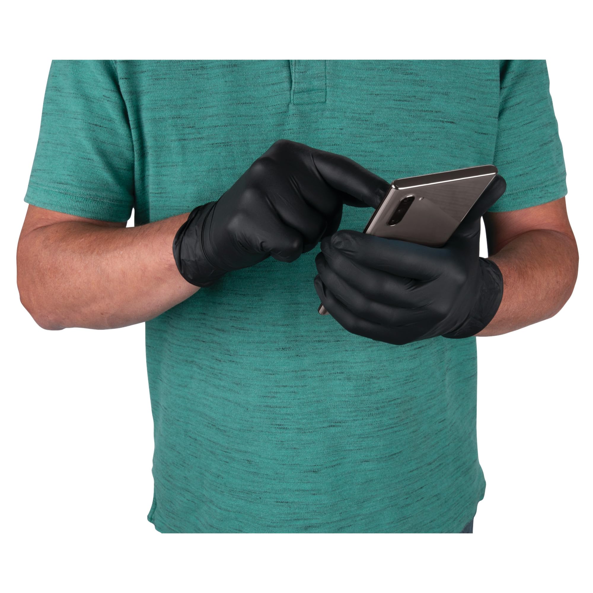 Large Performance Tool W89012 Black Nitrile Gloves Medium