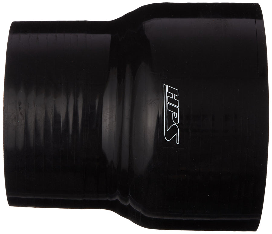 HPS Silicone HTSR-350-425-L5-BLK High Temperature 4-ply Reinforced Reducer Coupler Hose, 35 PSI Maximum Pressure, 5" Length, 3-1/2" > 4-1/4" ID, Black