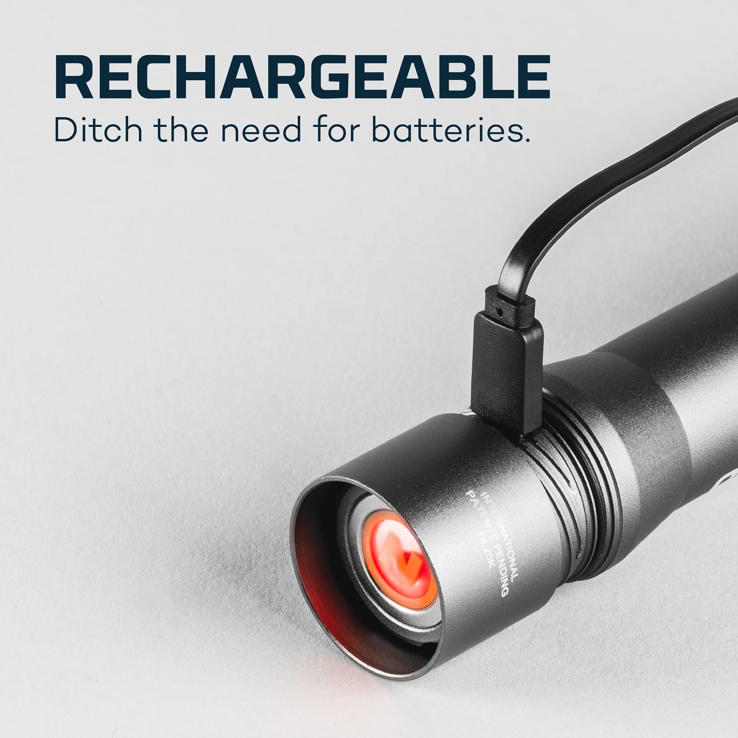 NEBO 1000 DAVINCI Flashlight & Portable Charger | 1000 Lumens, 4 Light Modes, Rechargeable, Waterproof Handheld Flashlight for Camping & Hunting, Magnetic Base, Includes USB Charging Cable