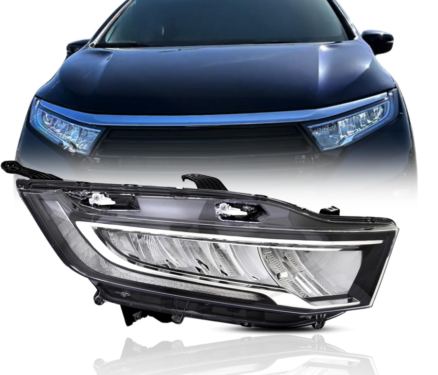 Replacement Headlight for Honda Odyssey 2021 2022 2023 2024 Elite, Touring, EX, LX, EXL Right/Passenger Side LED Headlamp Assembly with Bulbs and LED DRL, HO2503203