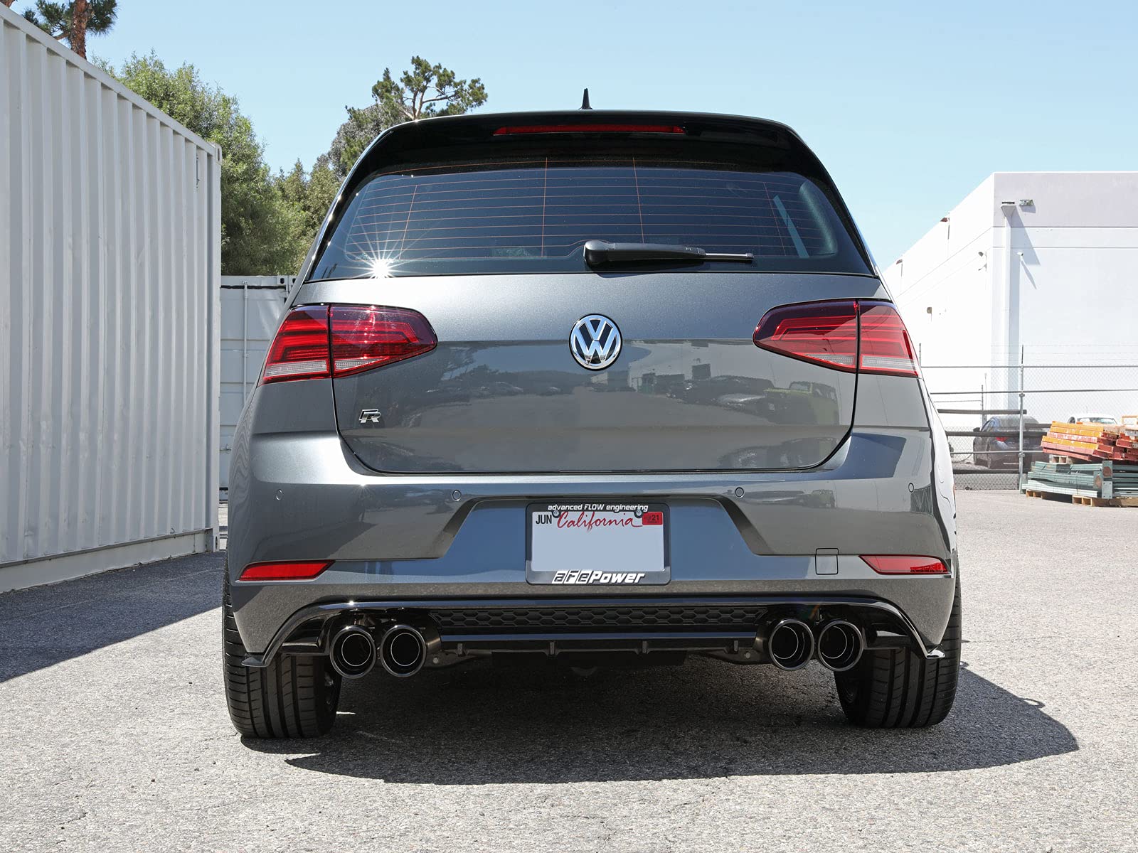 MACH Force-Xp aFe Power 49-36430-B 3 IN to 2-1/2 IN Stainless Steel Cat-Back Exhaust System, Black, fits Volkswagen Golf R 15-19 L4-2.0L (t)
