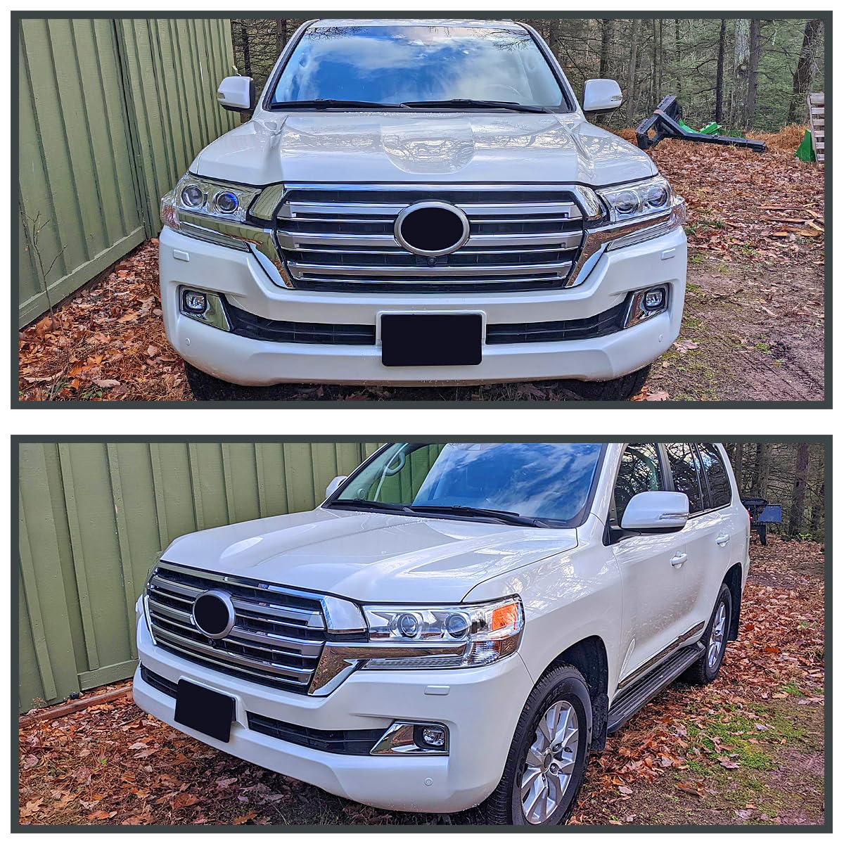 Clear Lens Fog Lights SPEC-D TUNING + H16 Bulbs + Switch Included Compatible with 2016-2017 Toyota Land Cruiser L+R Pair Assembly