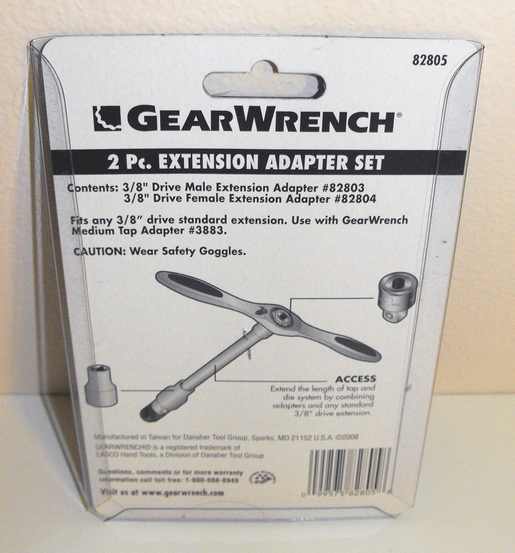 2 Pc. GEARWRENCH 3/8" Drive Tap and Die Extension Adapter Set - 82805