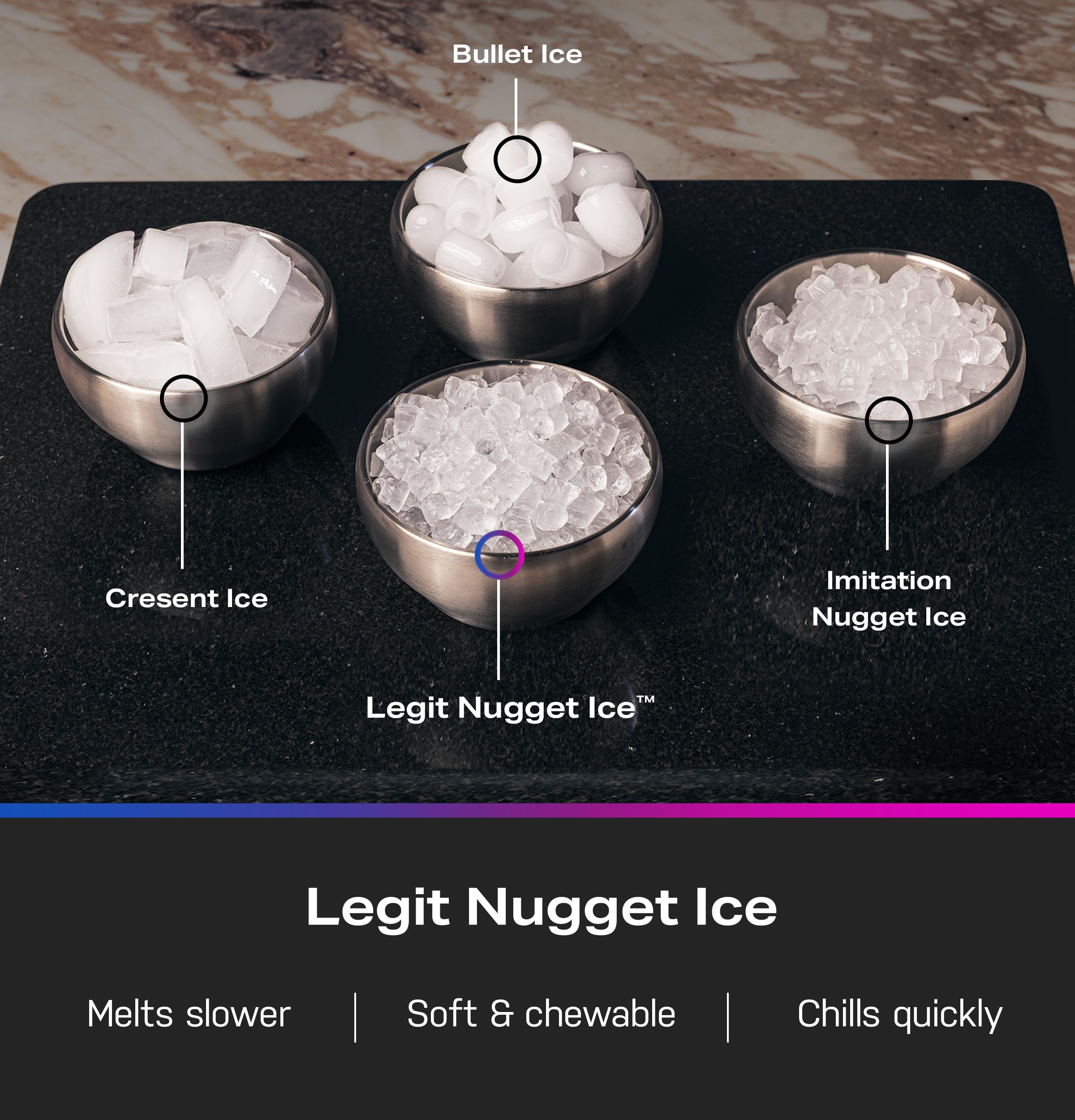 Opal 2.0 GE Profile with 0.75 Gallon Tank, Chewable Crunchable Countertop Nugget Ice Maker, Scoop included, 38 lbs in 24 hours, Pellet Ice Machine with WiFi & Smart Connected, Stainless Steel