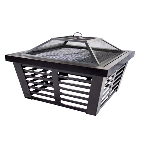 Hudson Square Pleasant Hearth OFW191S Steel, 34-Inch fire Pit, Wenge