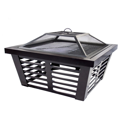 Hudson Square Pleasant Hearth OFW191S Steel, 34-Inch fire Pit, Wenge