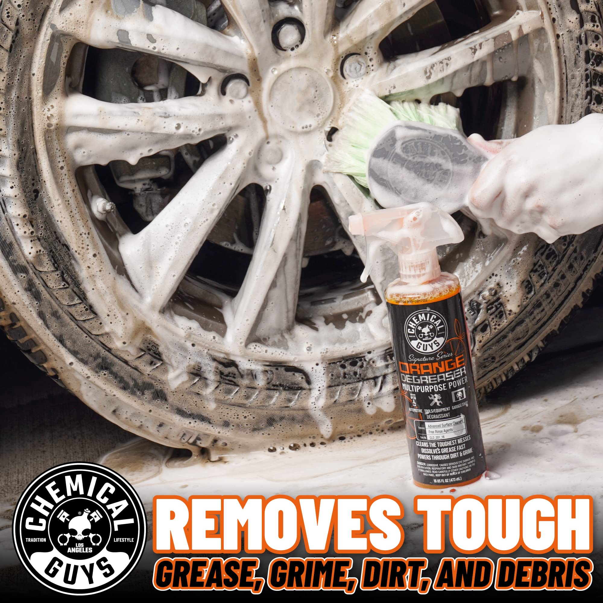 Signature Series Chemical Guys Orange Degreaser Spray - Heavy Duty All Purpose Cleaner for Engines, Tires, Undercarriages, Tools and More, Professional Strength, Breaks Down Grease, Oil & Grime,128 oz