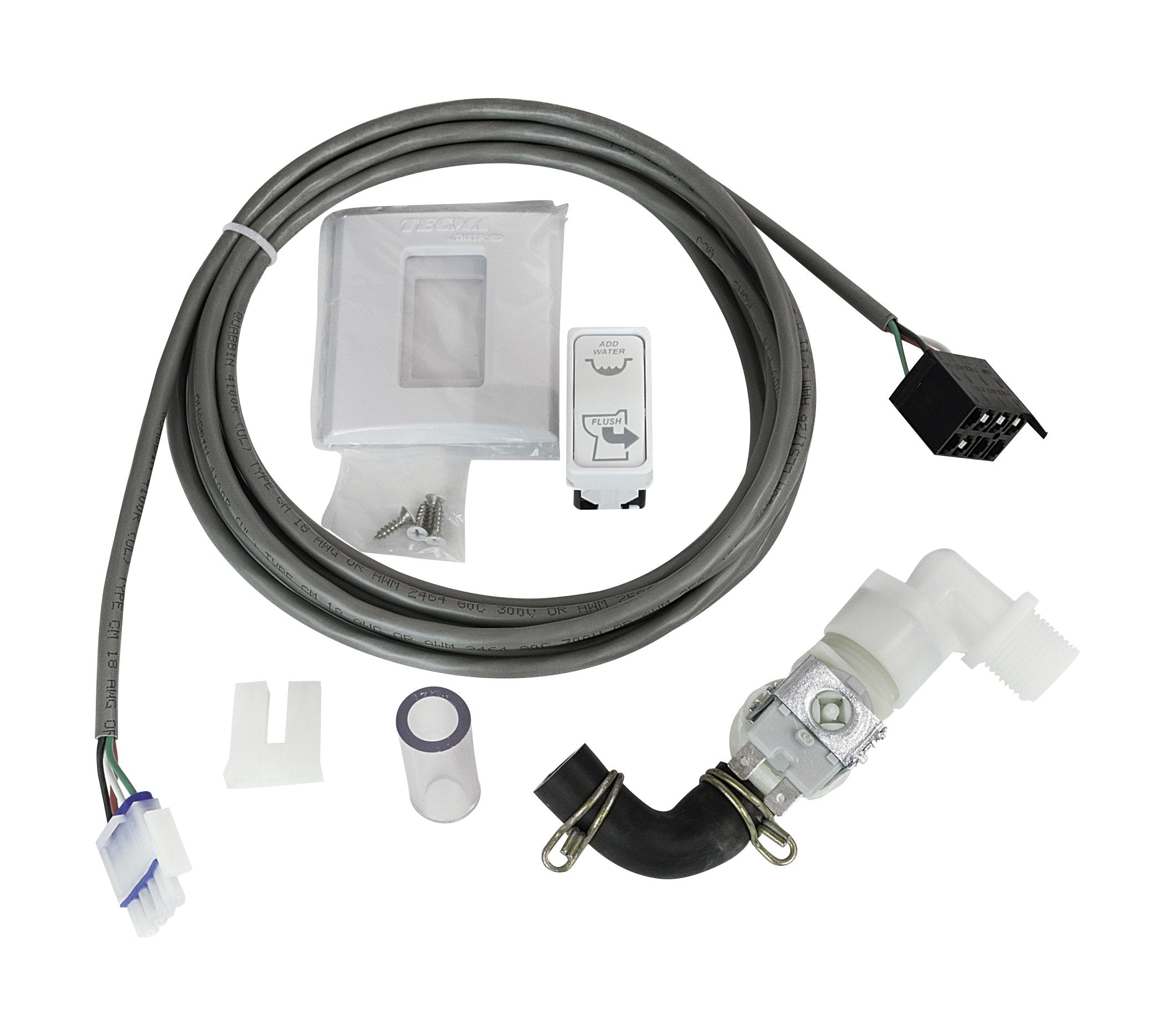 Thetford Marine 12V HEADS INSTALL KIT EASYFIT/NANO/COMPASS With FRESH WATER SOLENOID, Wire Harness and ECO Switch 38670