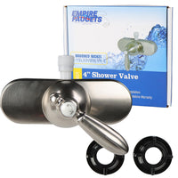 RV Shower Valve Kit Empire Faucets - 4 Inch Shower Diverter Valve and Vacuum Breaker Unit with Lever Handle, Nickel