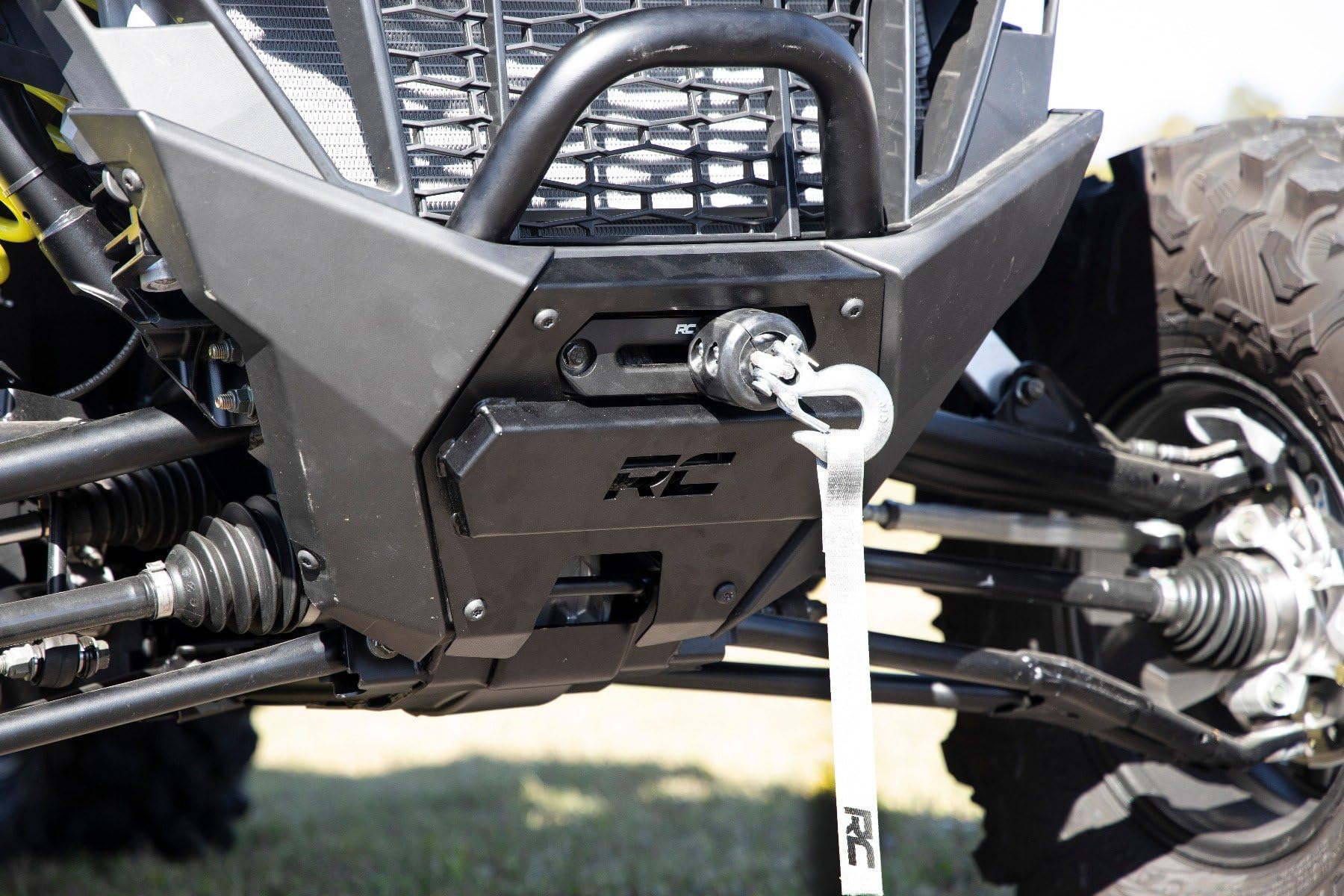 Winch Mount Rough Country for Polaris RZR PRO XP - Bolt-on Mounting Plate, Fits Most UTV Winches