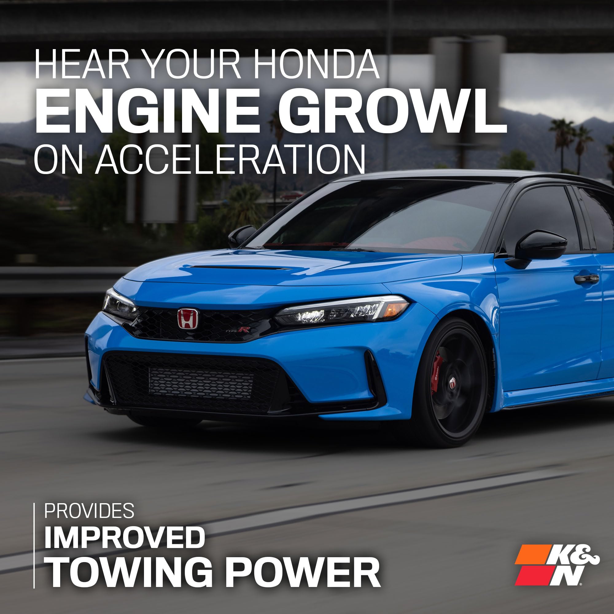 Cold Air Intake System K&N: High-Flow Air Filter, Increase Performance & Acceleration: Compatible with 2016-2021 HONDA: Civic, 63-3516